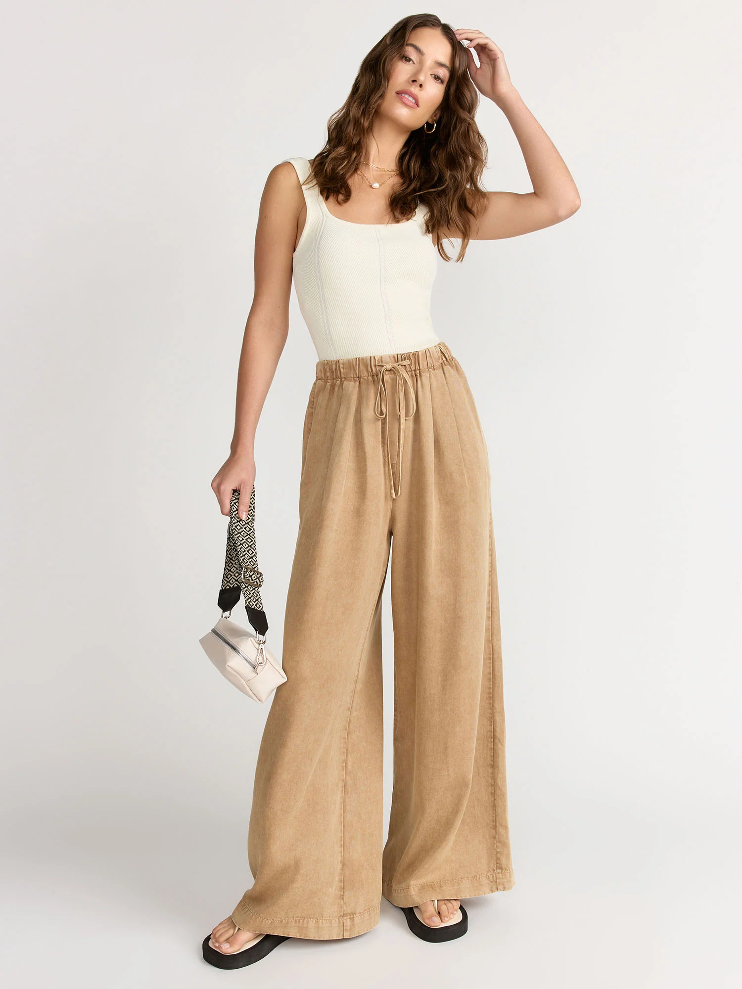 Mustard Seed Washed Tie-Waist Wide Leg Pant - Brands We Love - Image 2