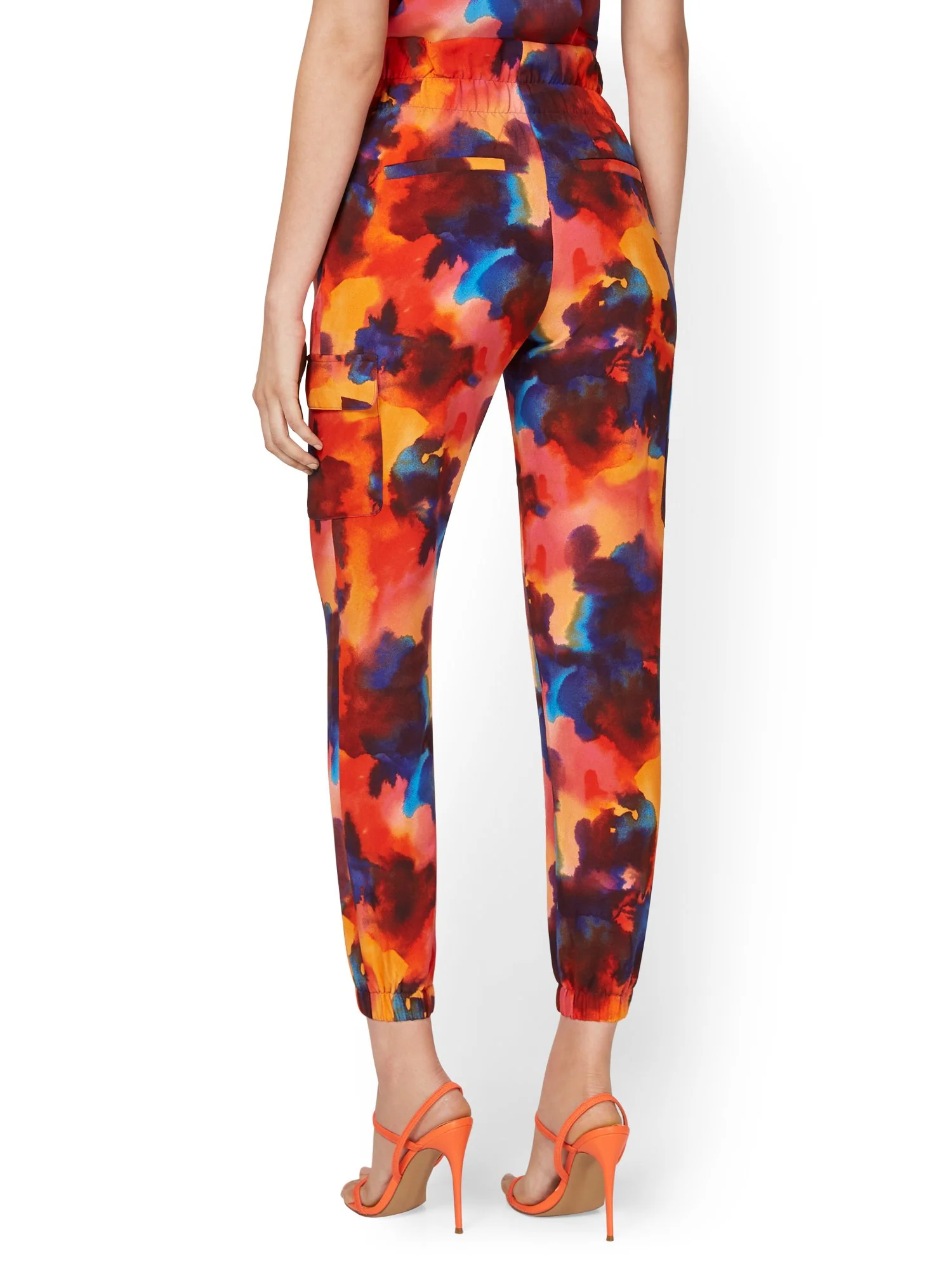 Watercolor-Print Cargo Jogger Pant - Image 3
