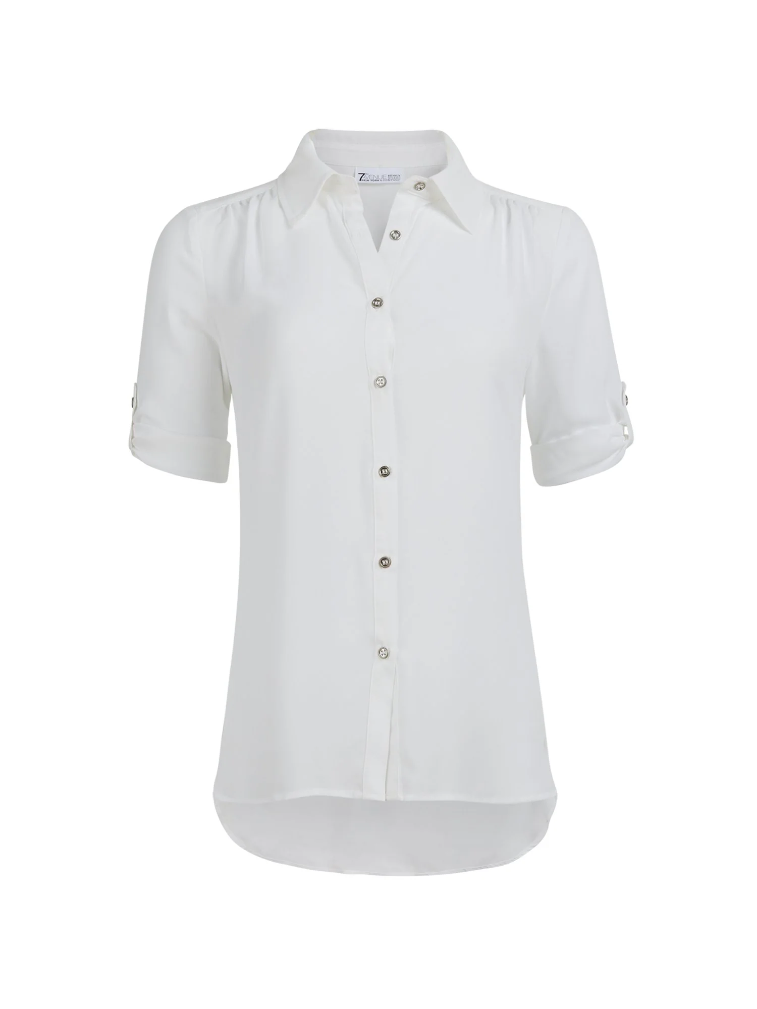 White High-Low Blouse - Image 2