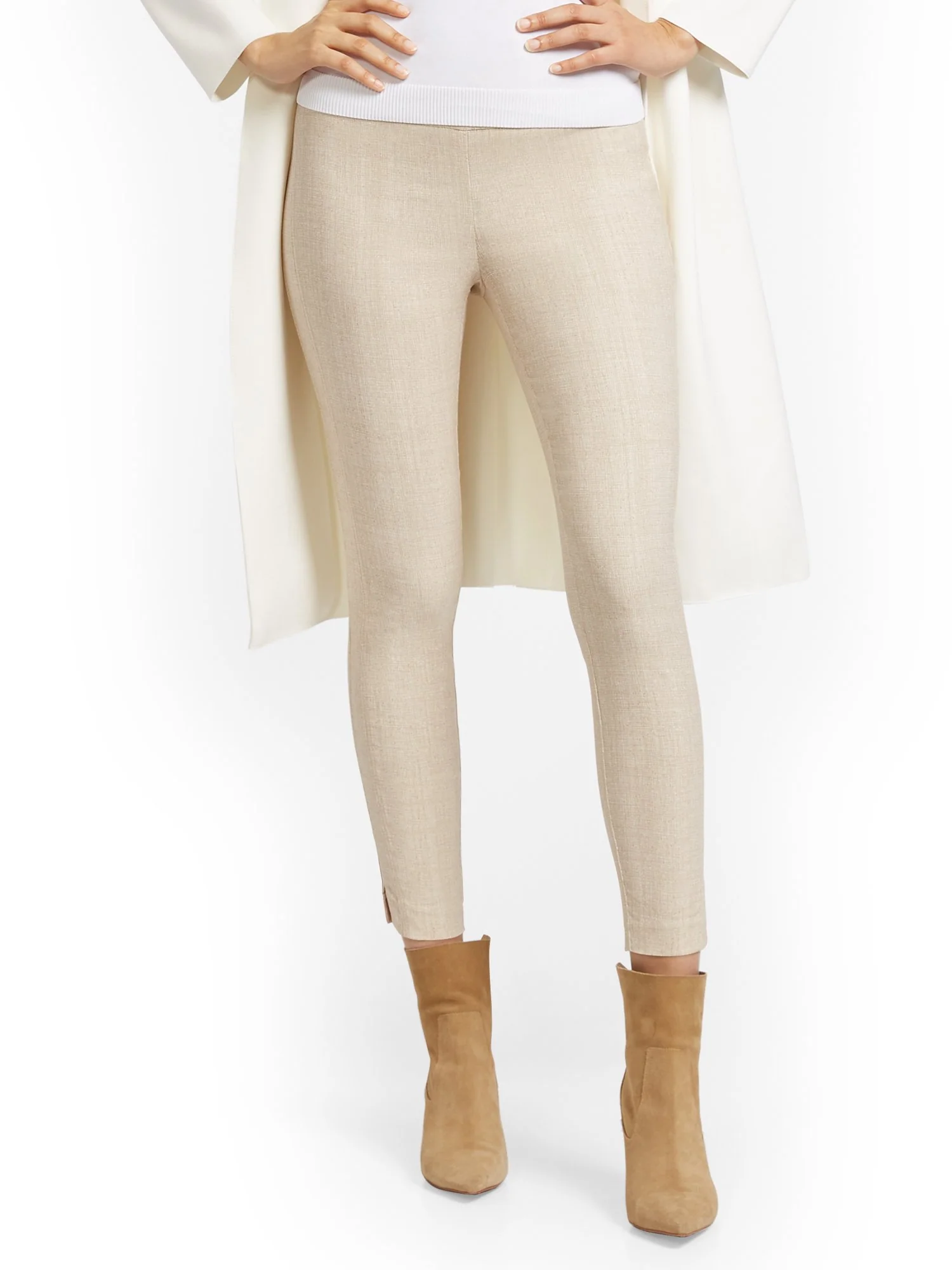 Whitney High-Waisted Pull-On Ankle Pant - Tan - Image 2