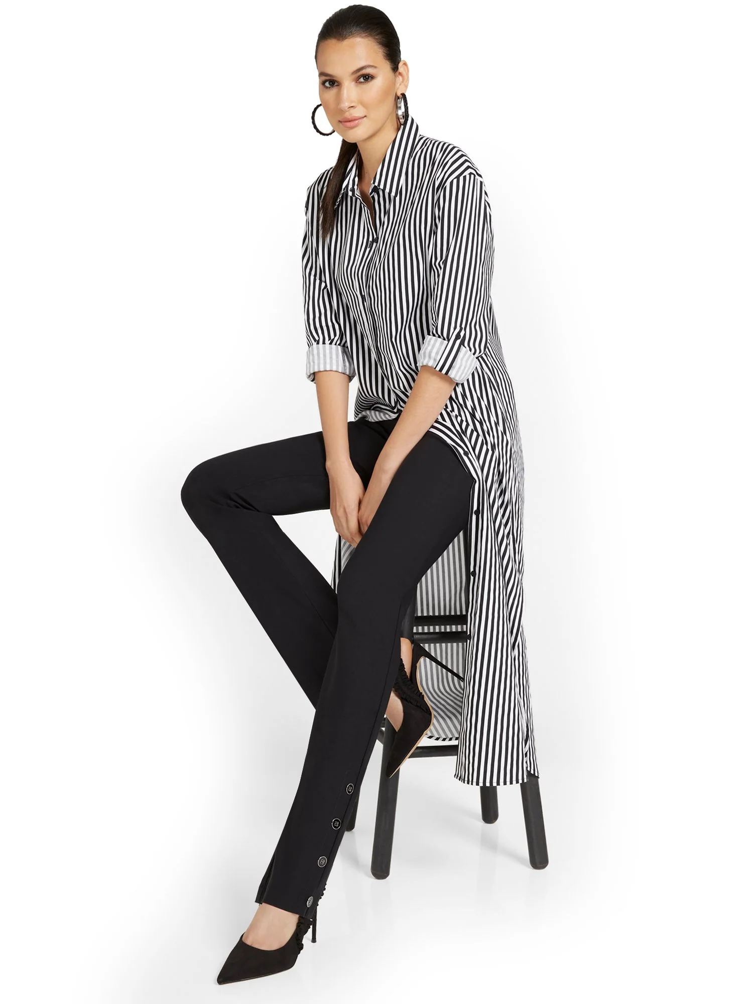 Whitney High-Waisted Pull-On Barely Bootcut Pant