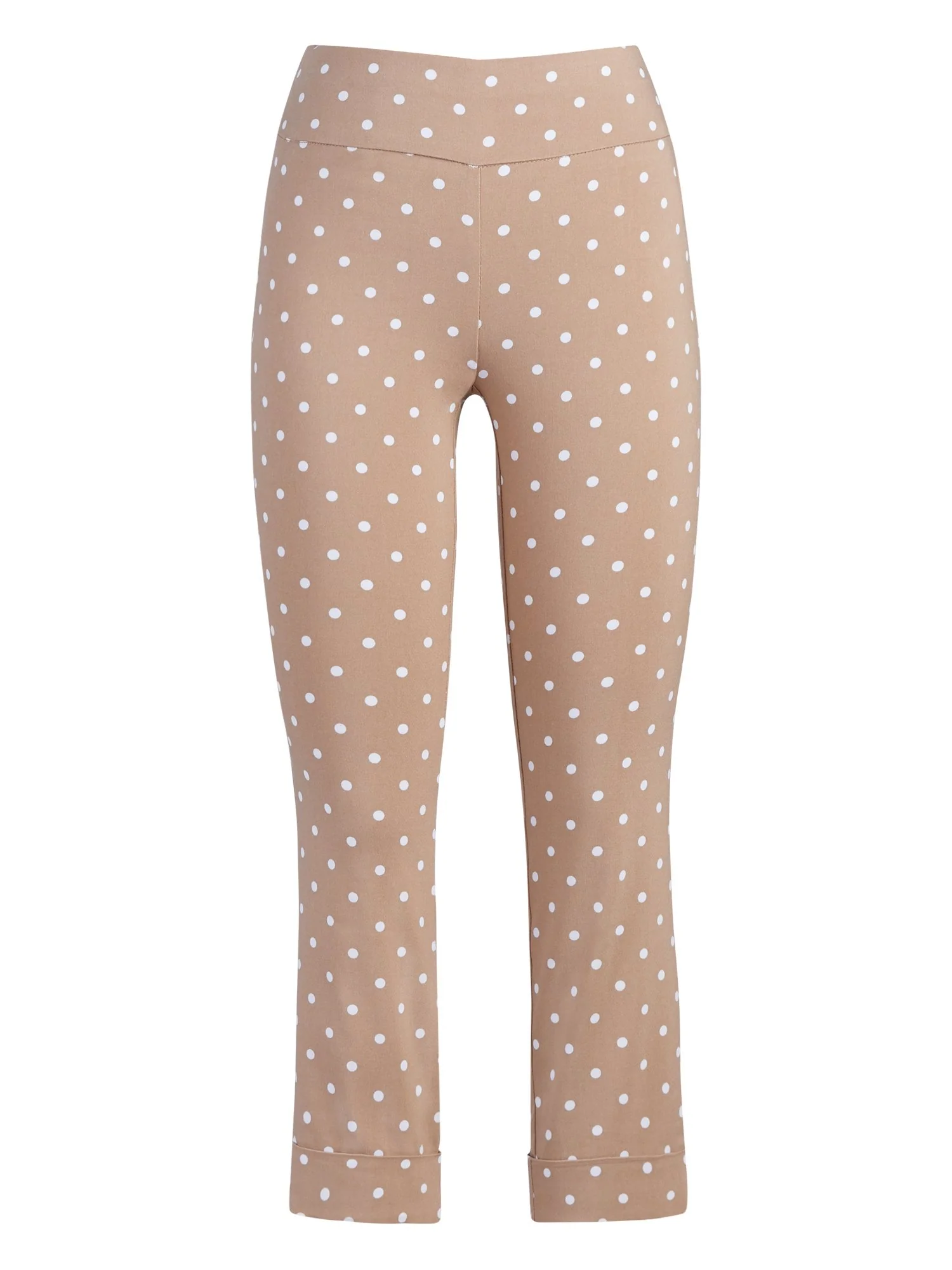 Whitney High-Waisted Pull-On Capri Pant - Dot Print - Image 6
