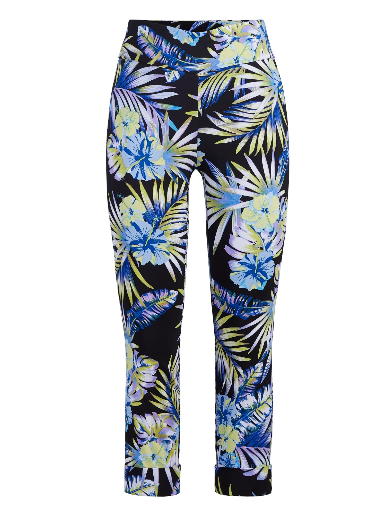 Whitney High-Waisted Pull-On Capri Pant - Tropical Print - Image 2