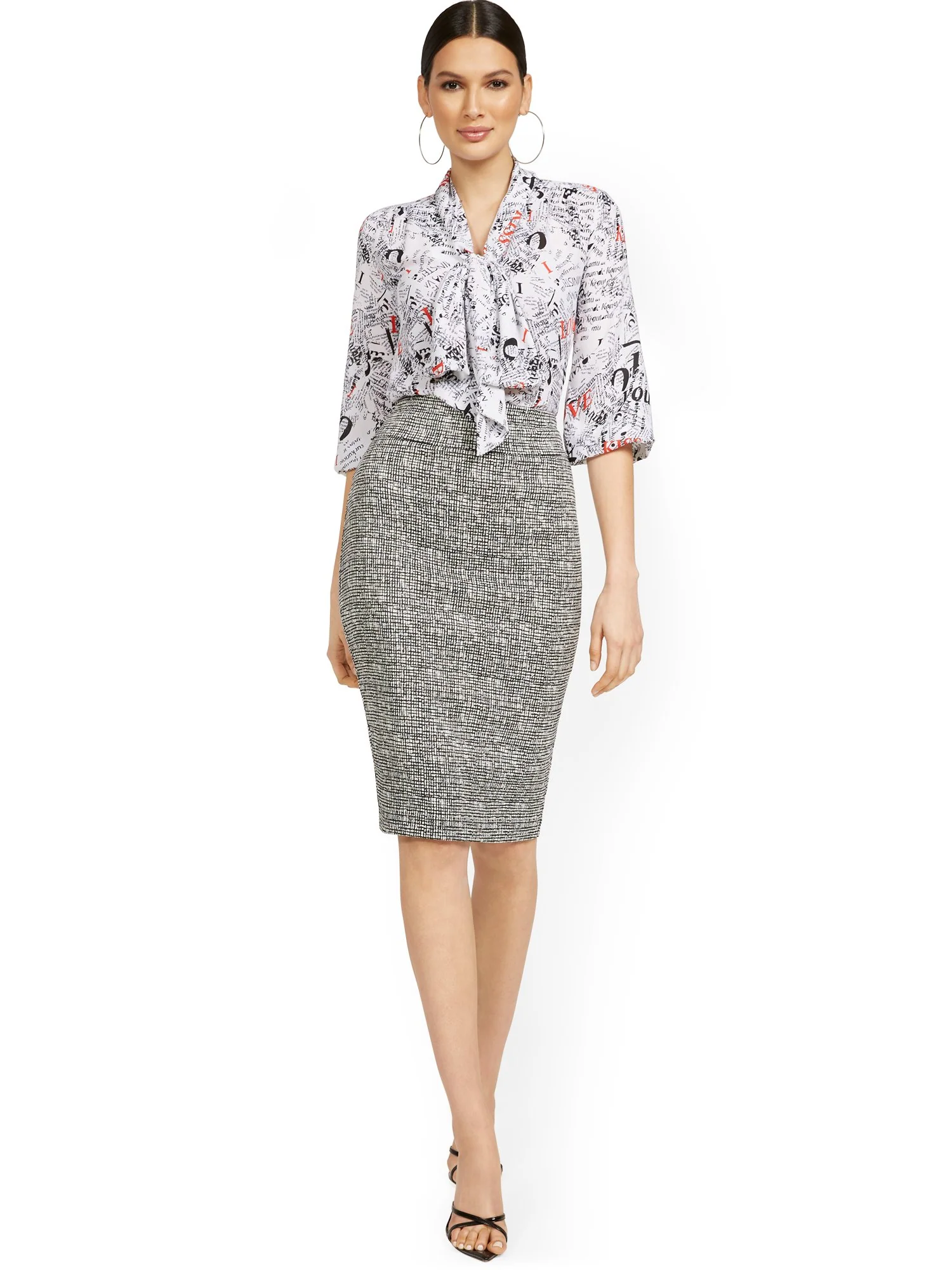 Whitney High-Waisted Pull-On Skirt - Crosshatch - Image 4