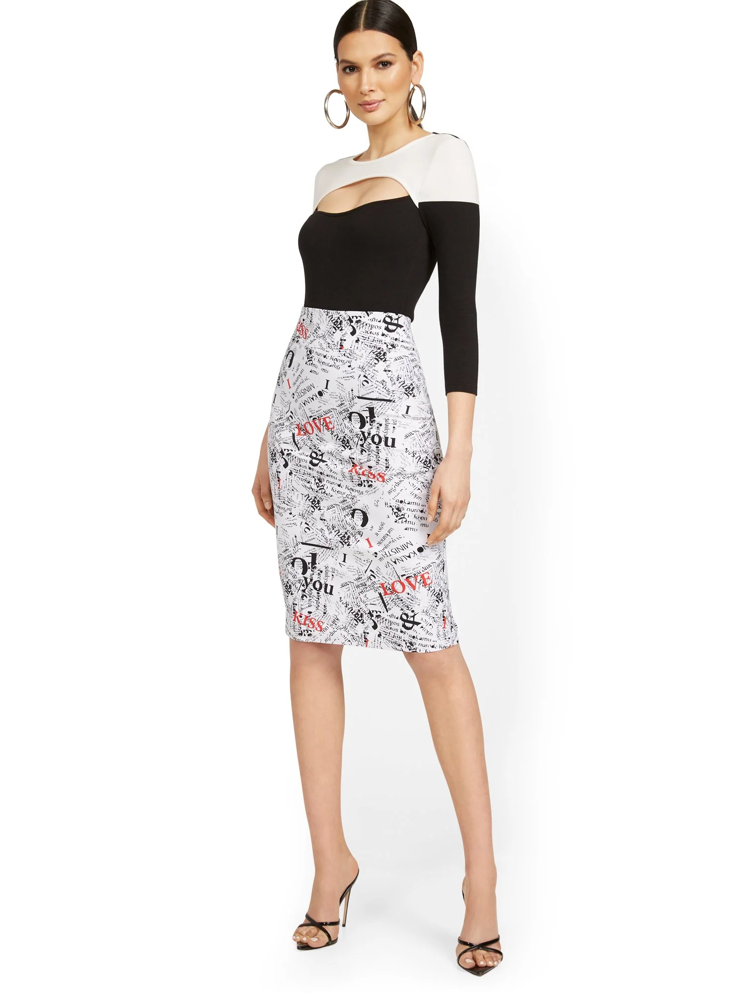Whitney High-Waisted Pull-On Skirt - Love - Image 4