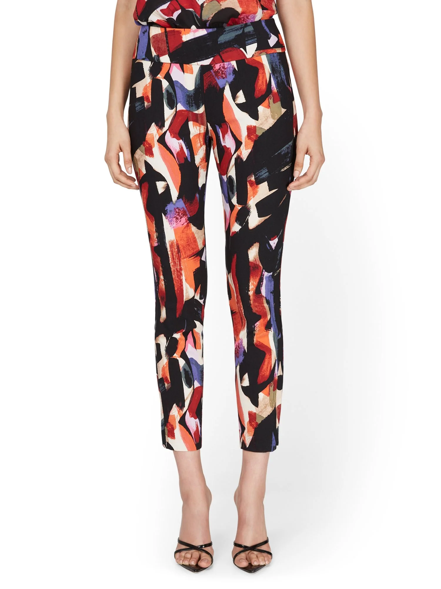 Whitney High-Waisted Pull-On Slim-Leg Ankle Pant - Abstract - Image 5