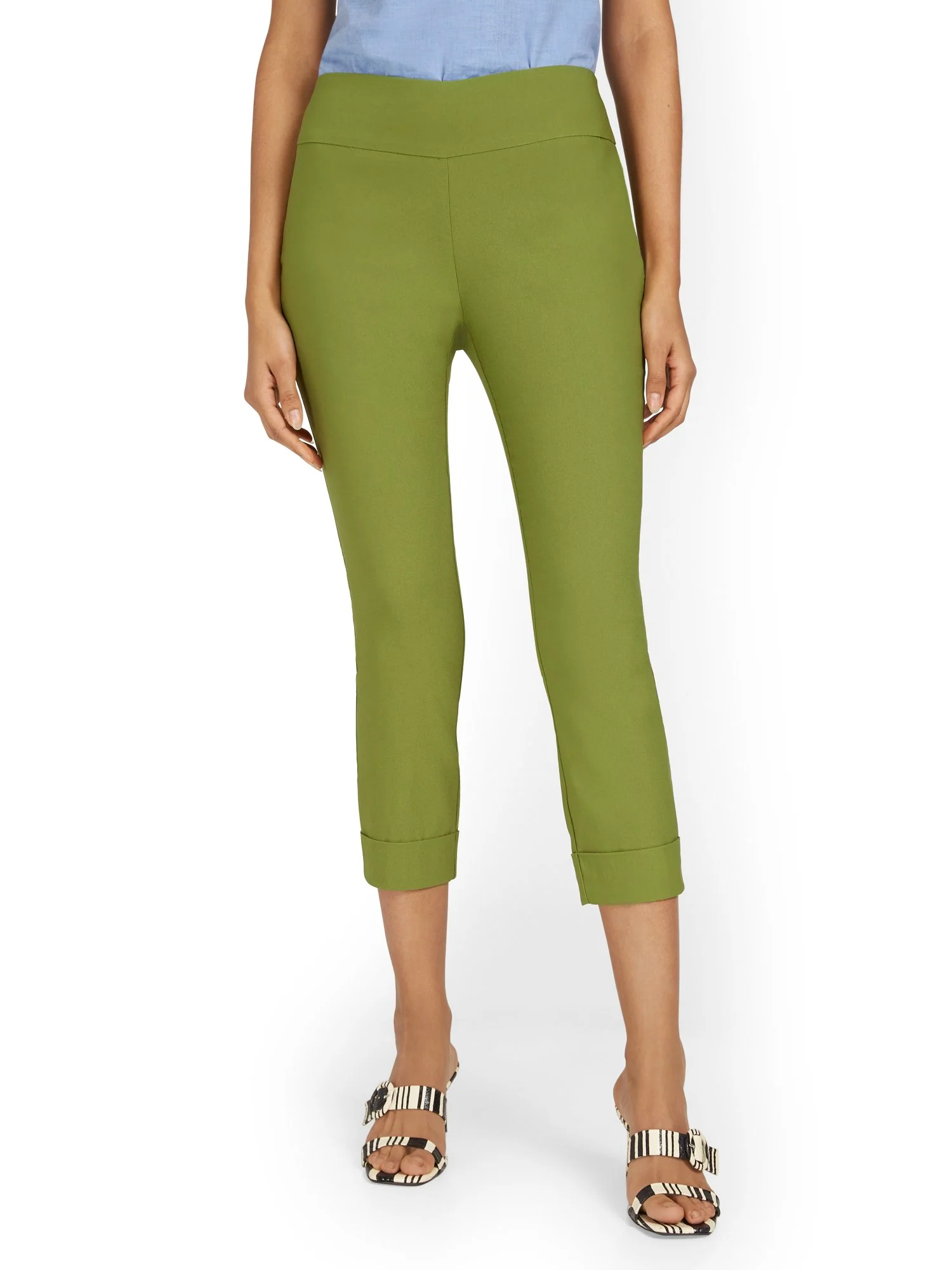 Whitney High-Waisted Pull-On Slim-Leg Capri Pant - Image 34