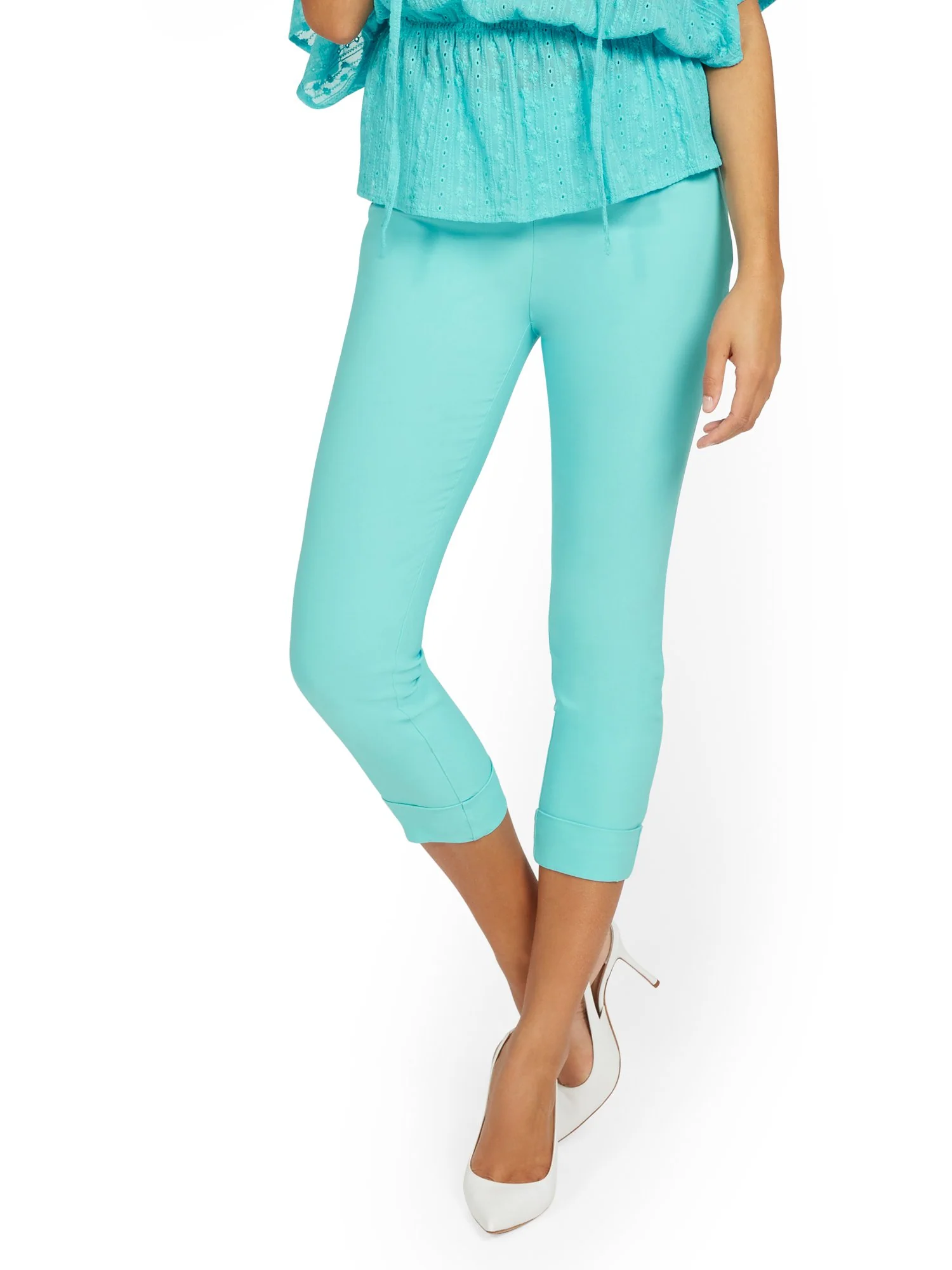 Whitney High-Waisted Pull-On Slim-Leg Capri Pant - Image 61