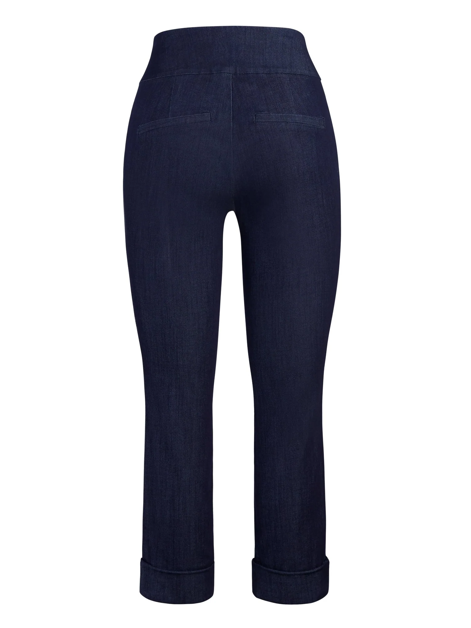 Whitney High-Waisted Pull-On Slim-Leg Capri Pant - Denim - Image 3