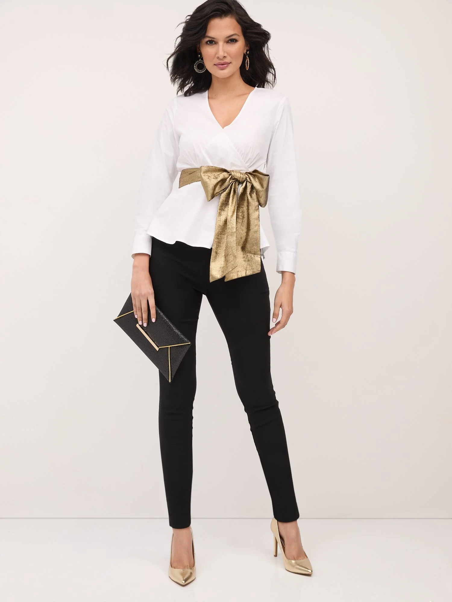 Whitney High-Waisted Pull-On Slim-Leg Pant