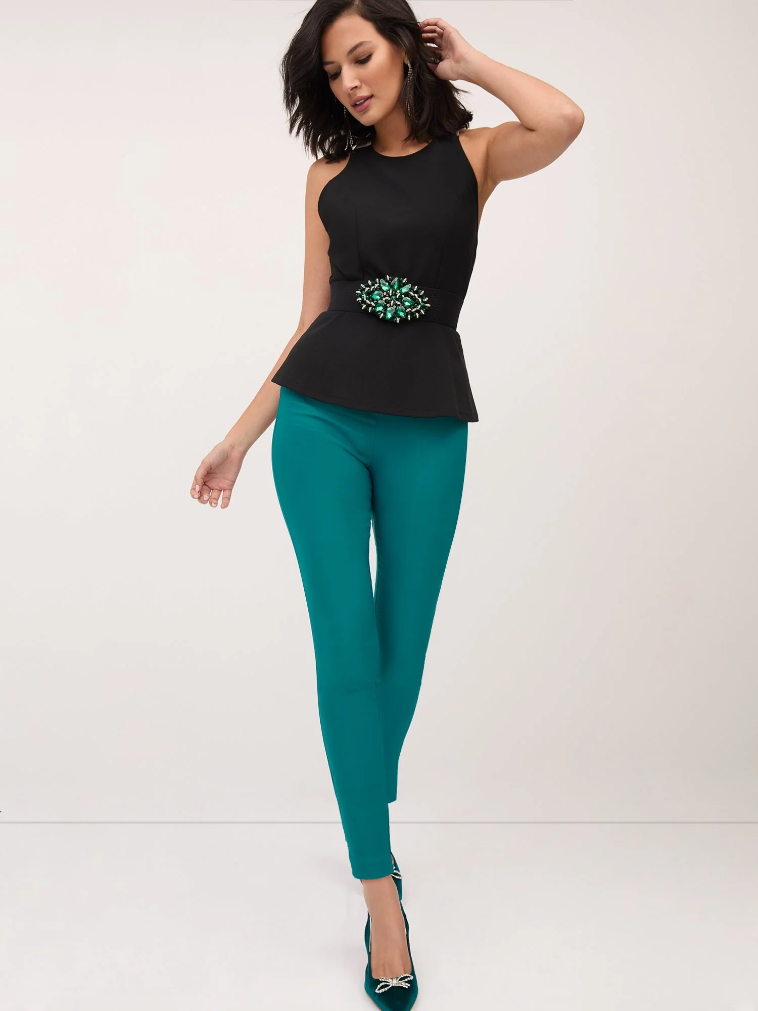 Whitney High-Waisted Pull-On Slim-Leg Pant - Image 7