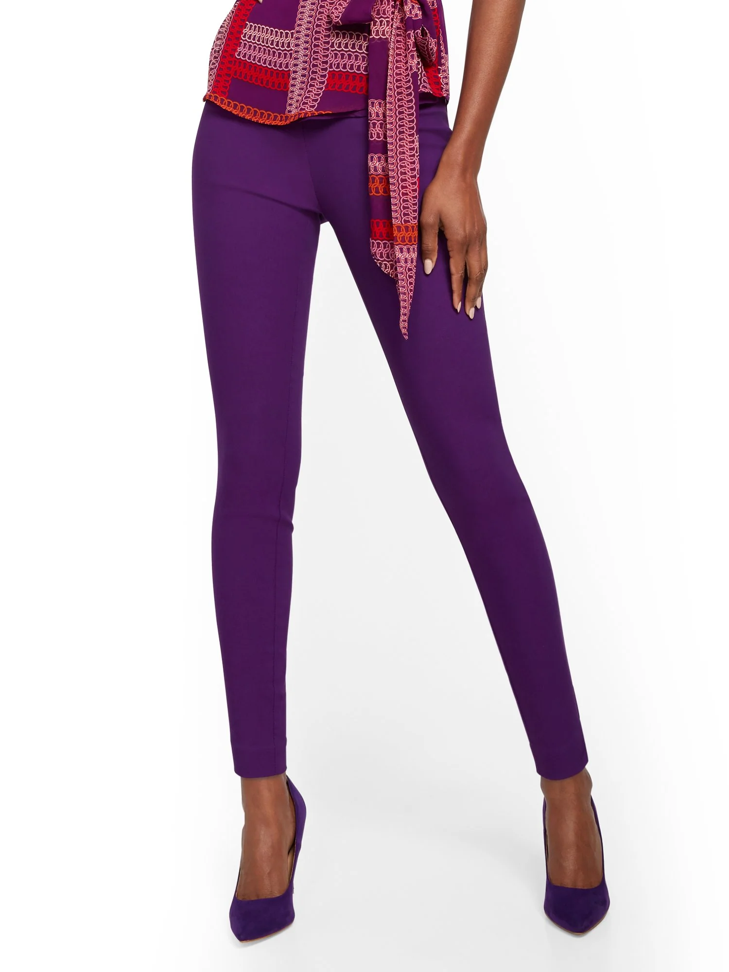 Whitney High-Waisted Pull-On Slim-Leg Pant - Image 8