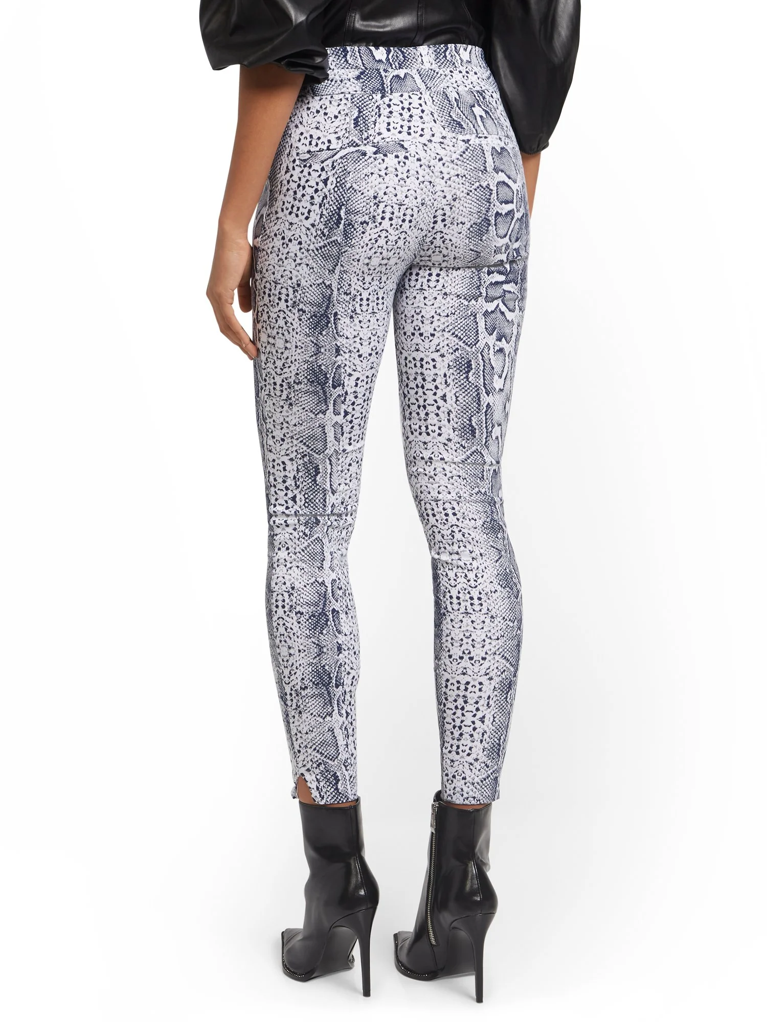 Whitney High-Waisted Pull-On Slim-Leg Pant - Snakeskin - Image 3