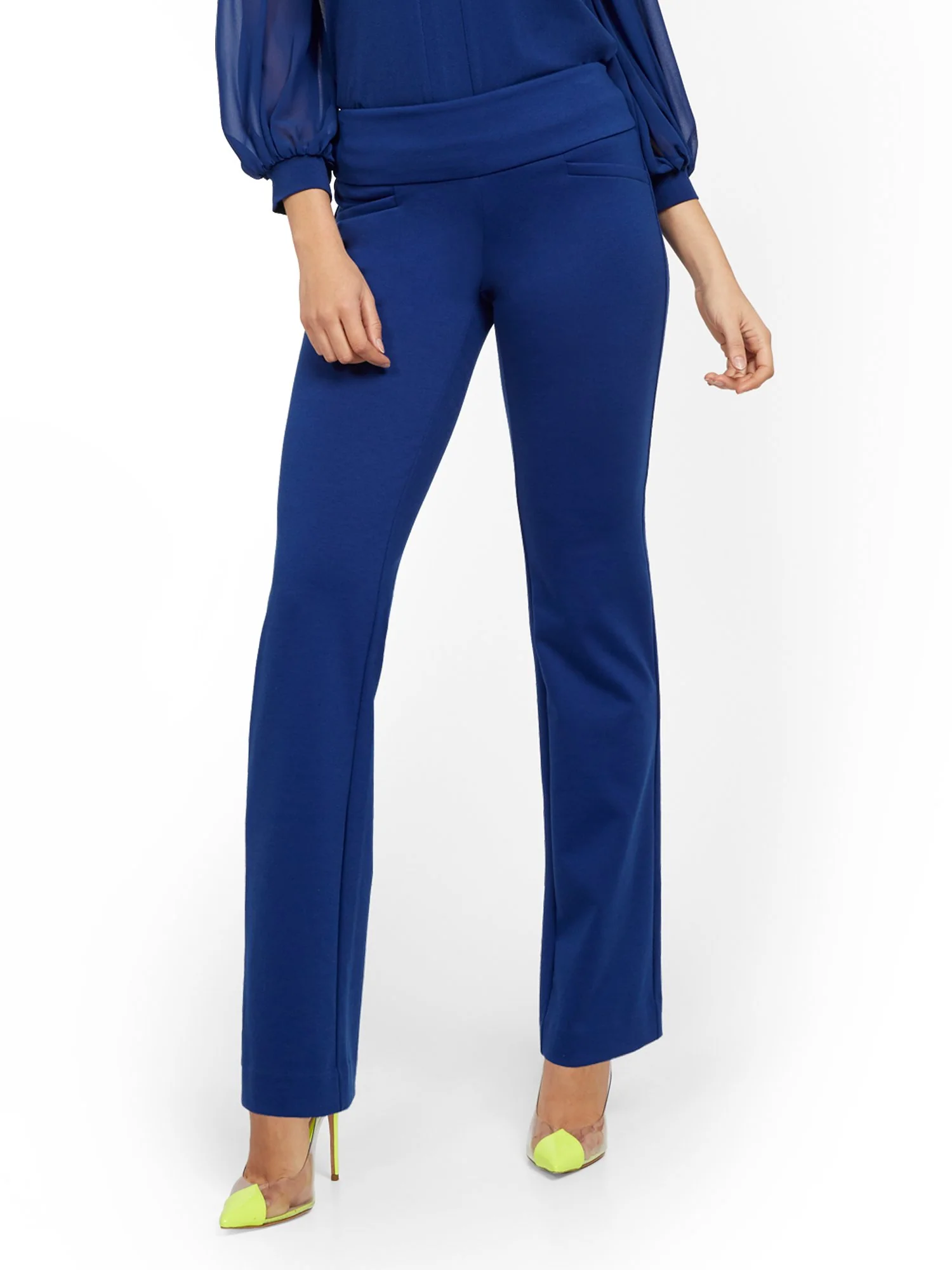 Whitney High-Waisted Pull-On Straight-Leg Pant - Ponte - Image 16