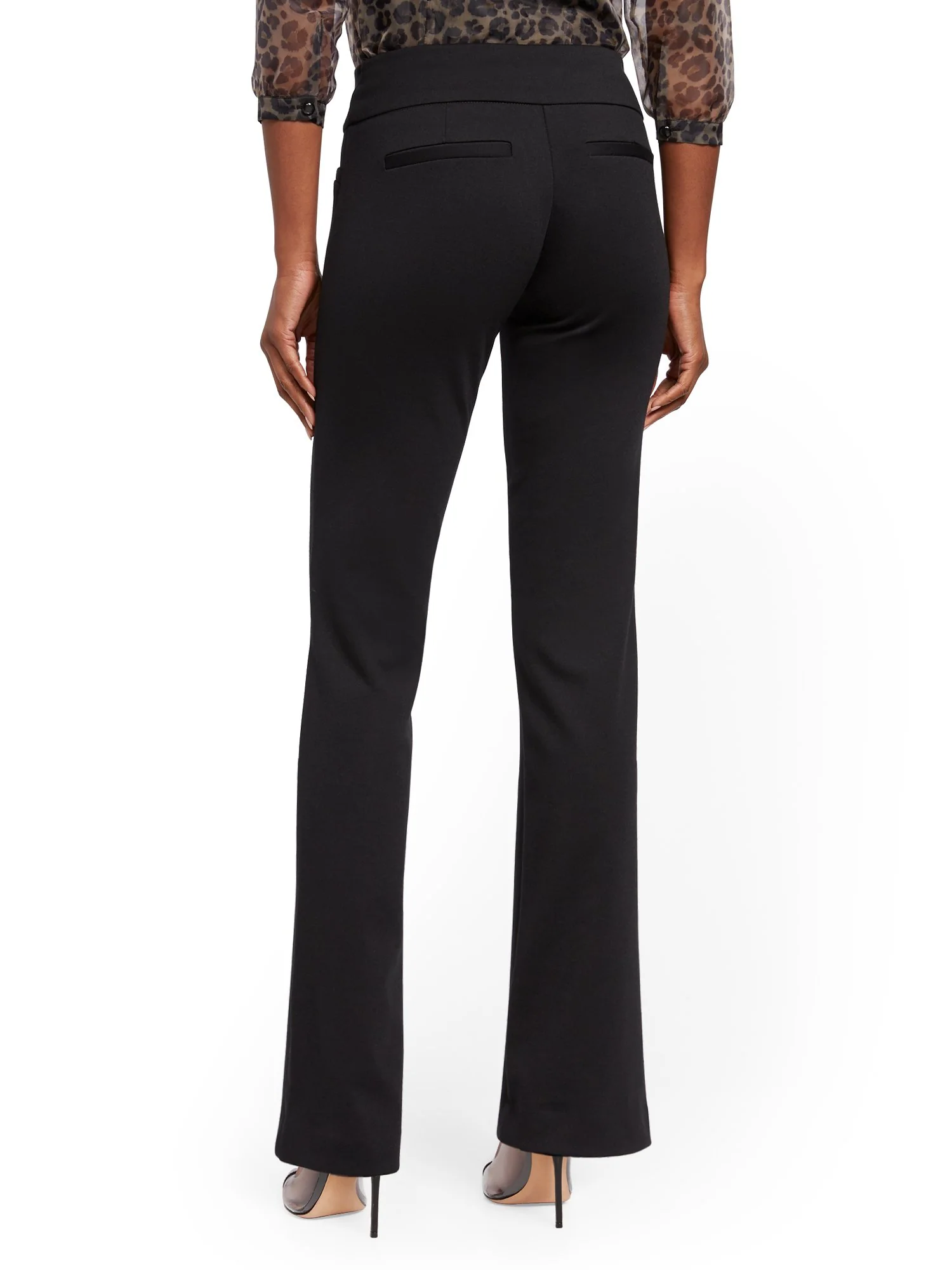 Whitney High-Waisted Pull-On Straight-Leg Pant - Ponte - Image 3