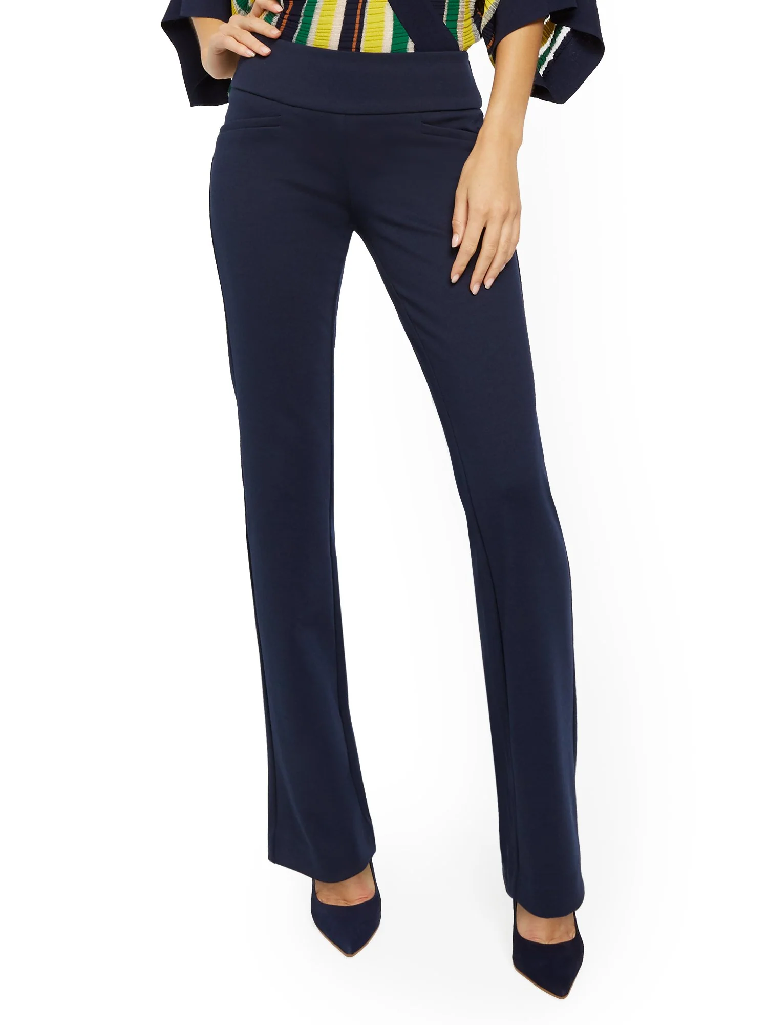 Whitney High-Waisted Pull-On Straight-Leg Pant - Ponte - Image 6