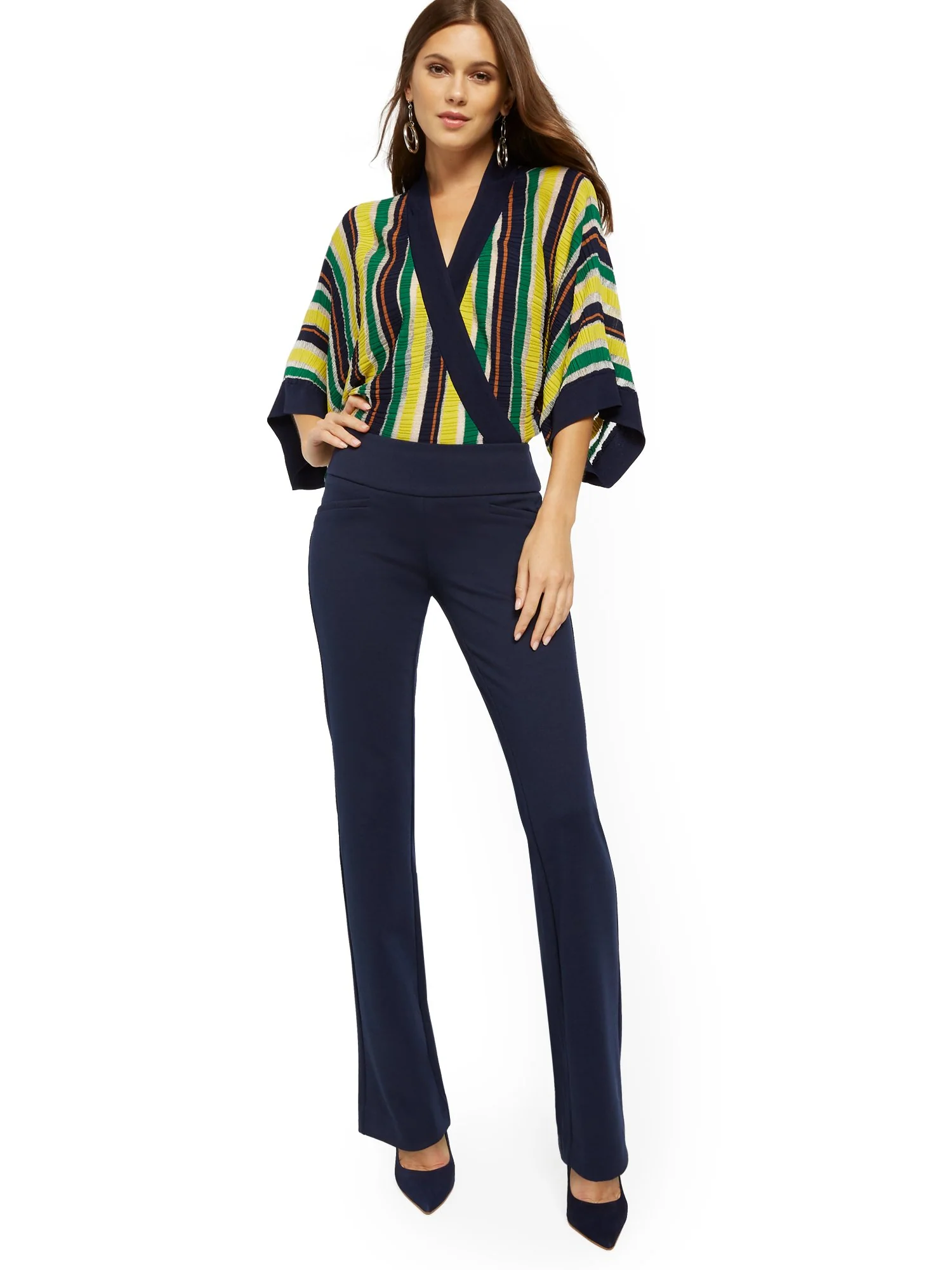 Whitney High-Waisted Pull-On Straight-Leg Pant - Ponte - Image 8