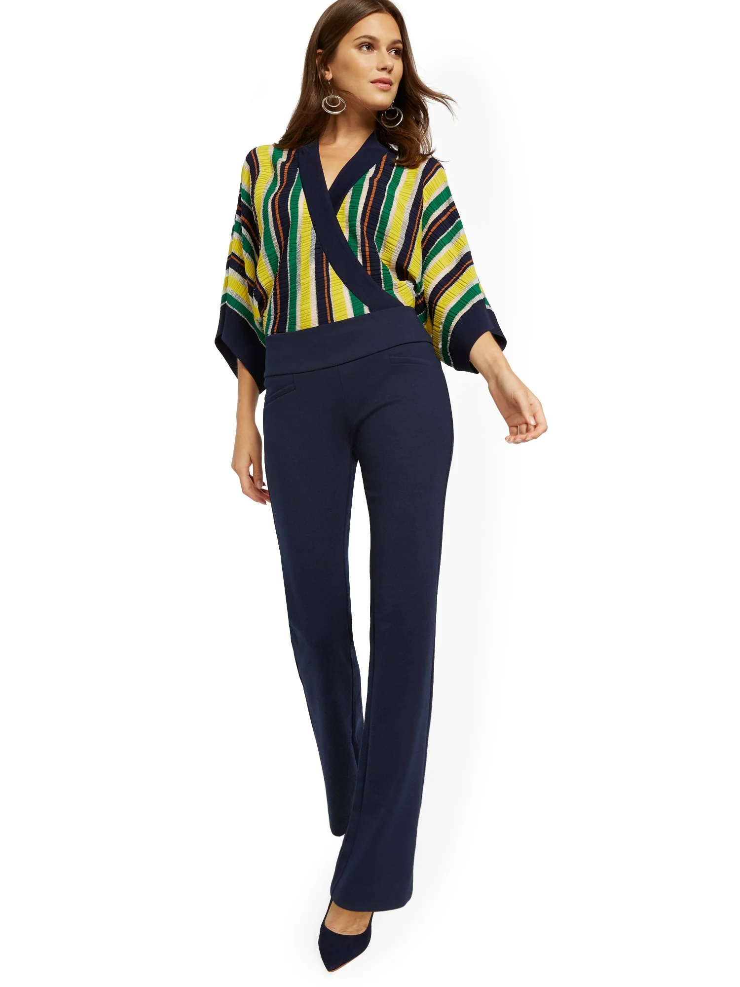 Whitney High-Waisted Pull-On Straight-Leg Pant - Ponte - Image 9