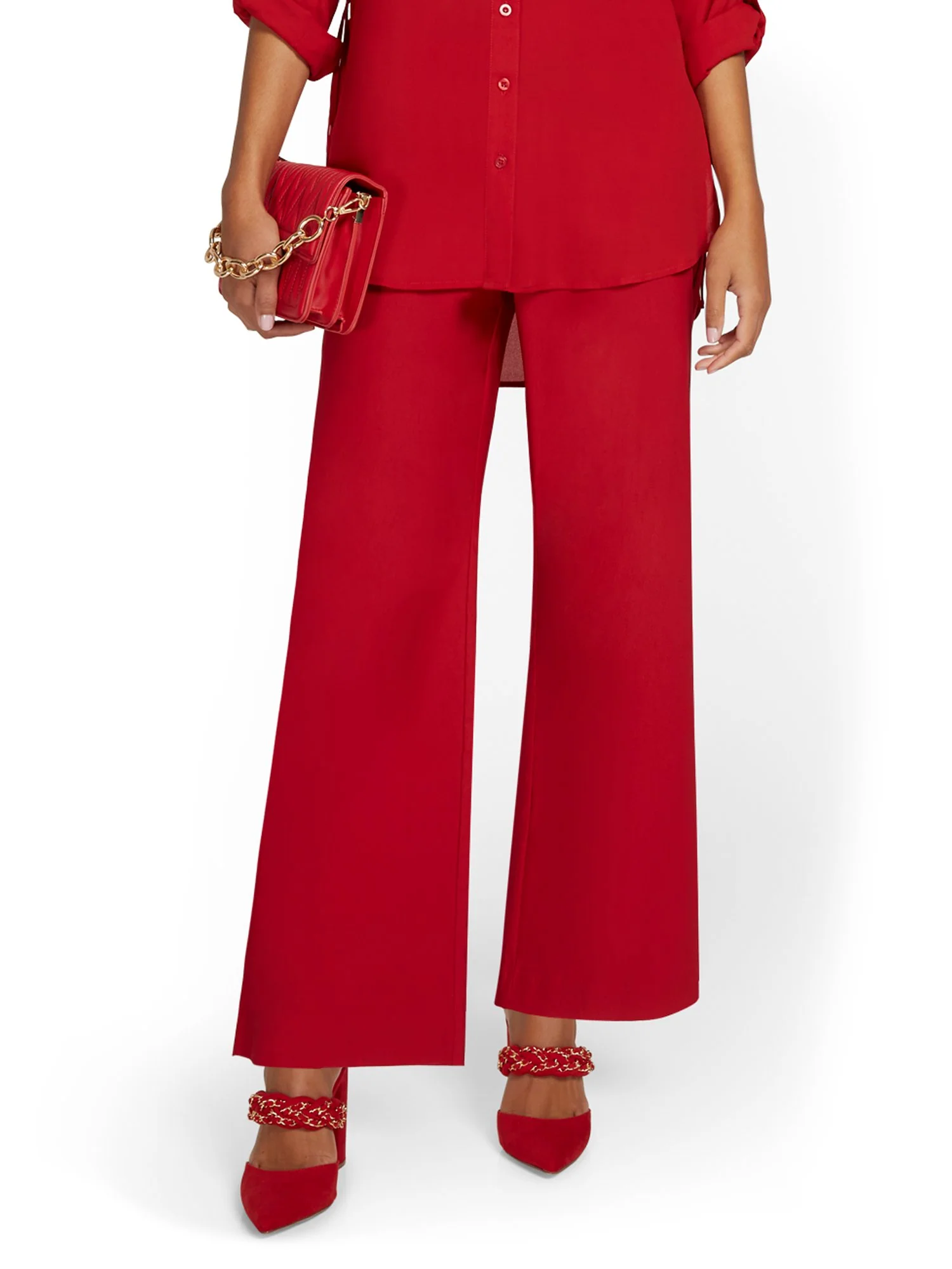 Whitney High-Waisted Pull-On Wide-Leg Pant - Image 12