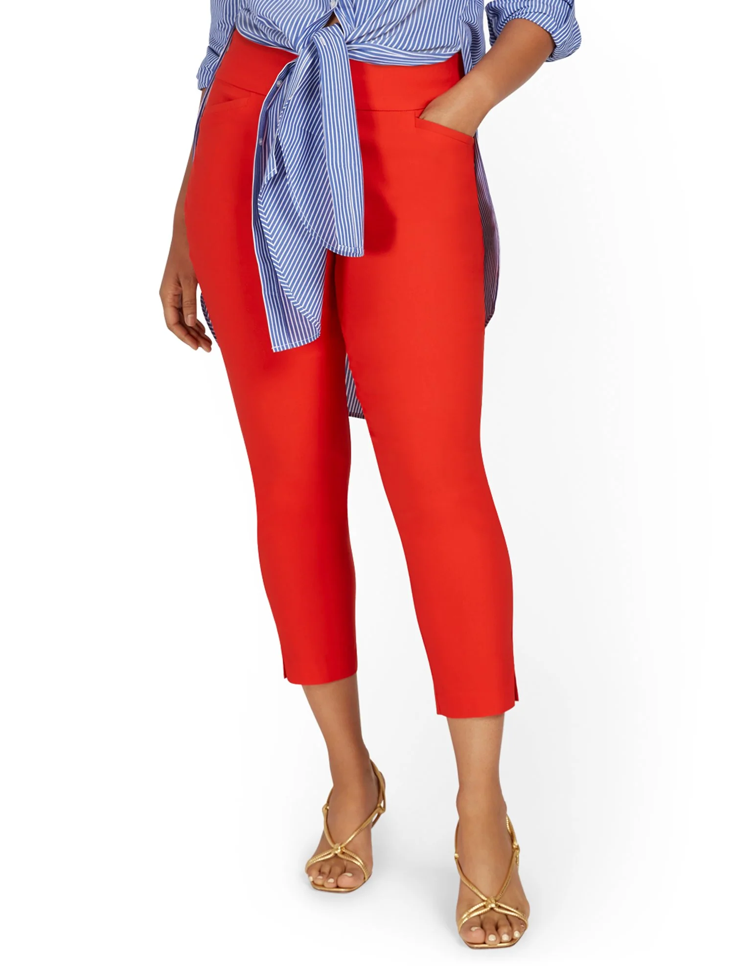 Whitney High-Waisted Tummy Control Pull-On Slim-Leg Capri Pant - Image 14