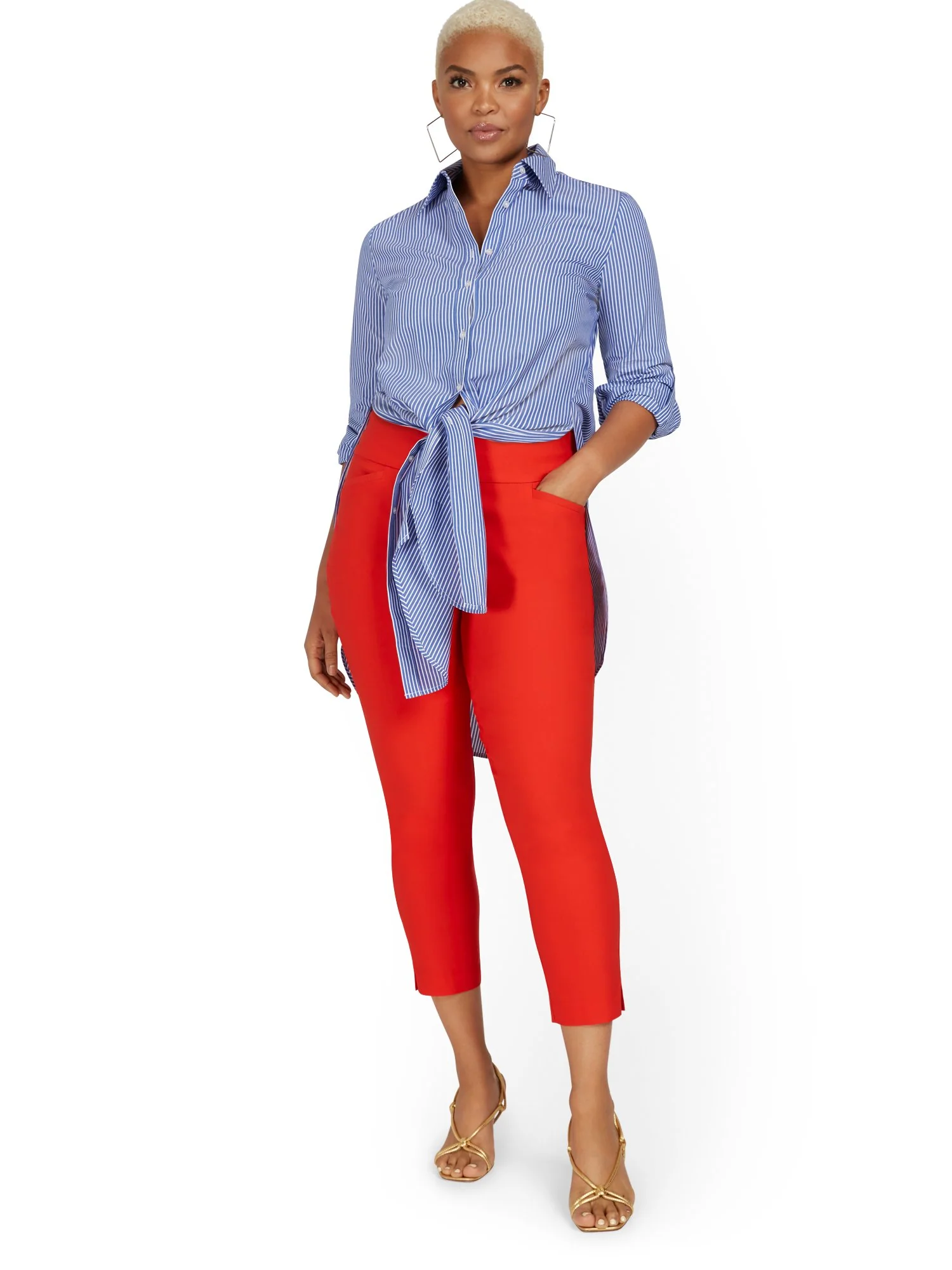 Whitney High-Waisted Tummy Control Pull-On Slim-Leg Capri Pant - Image 16