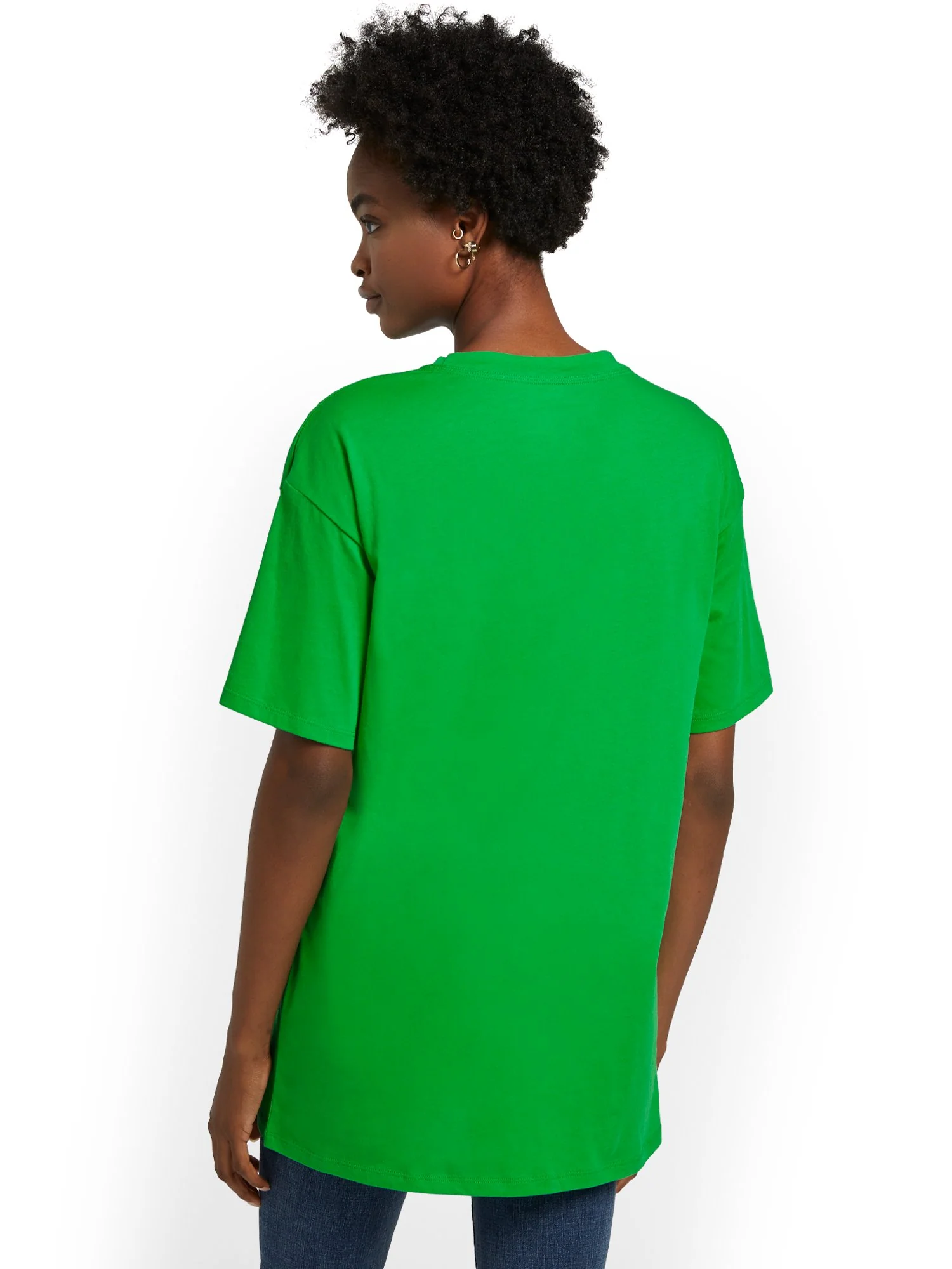 Who Needs Luck Oversized Graphic Tee - Image 3