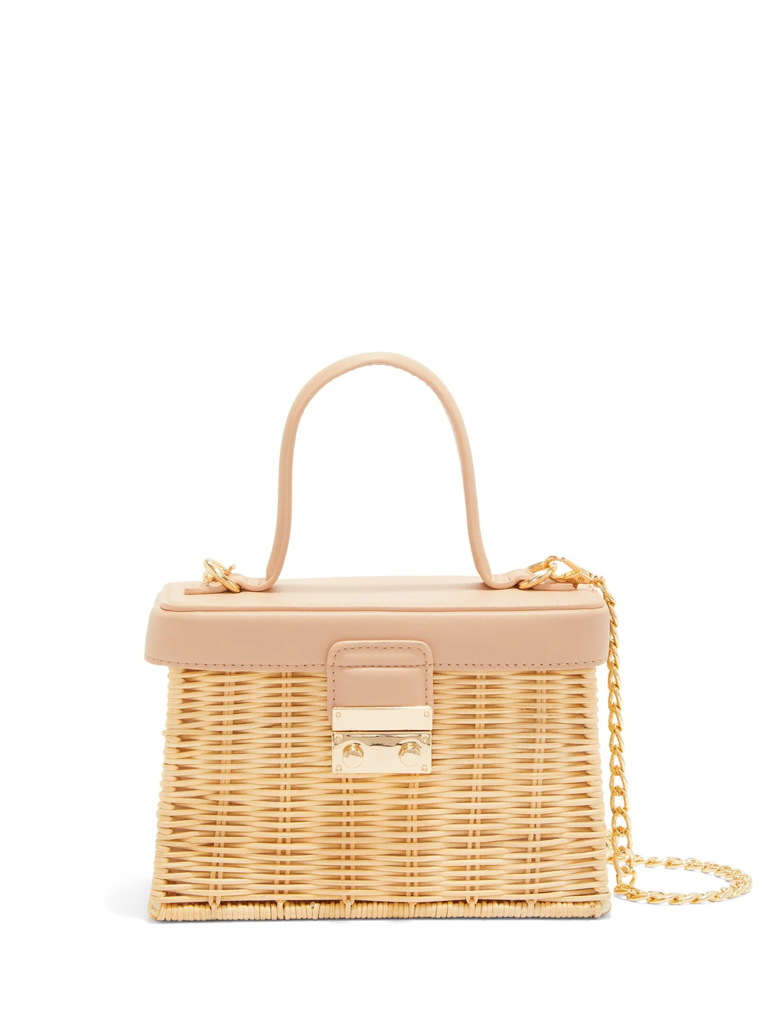 Wicker Turnlock Top-Handle Bag - Image 3