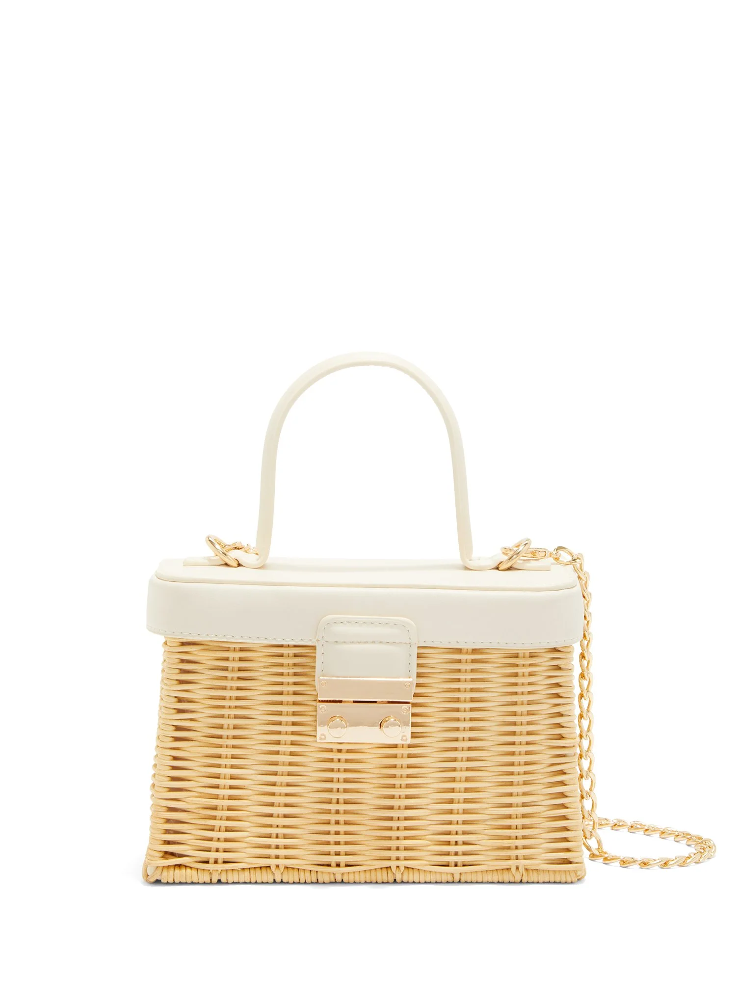 Wicker Turnlock Top-Handle Bag - Image 7