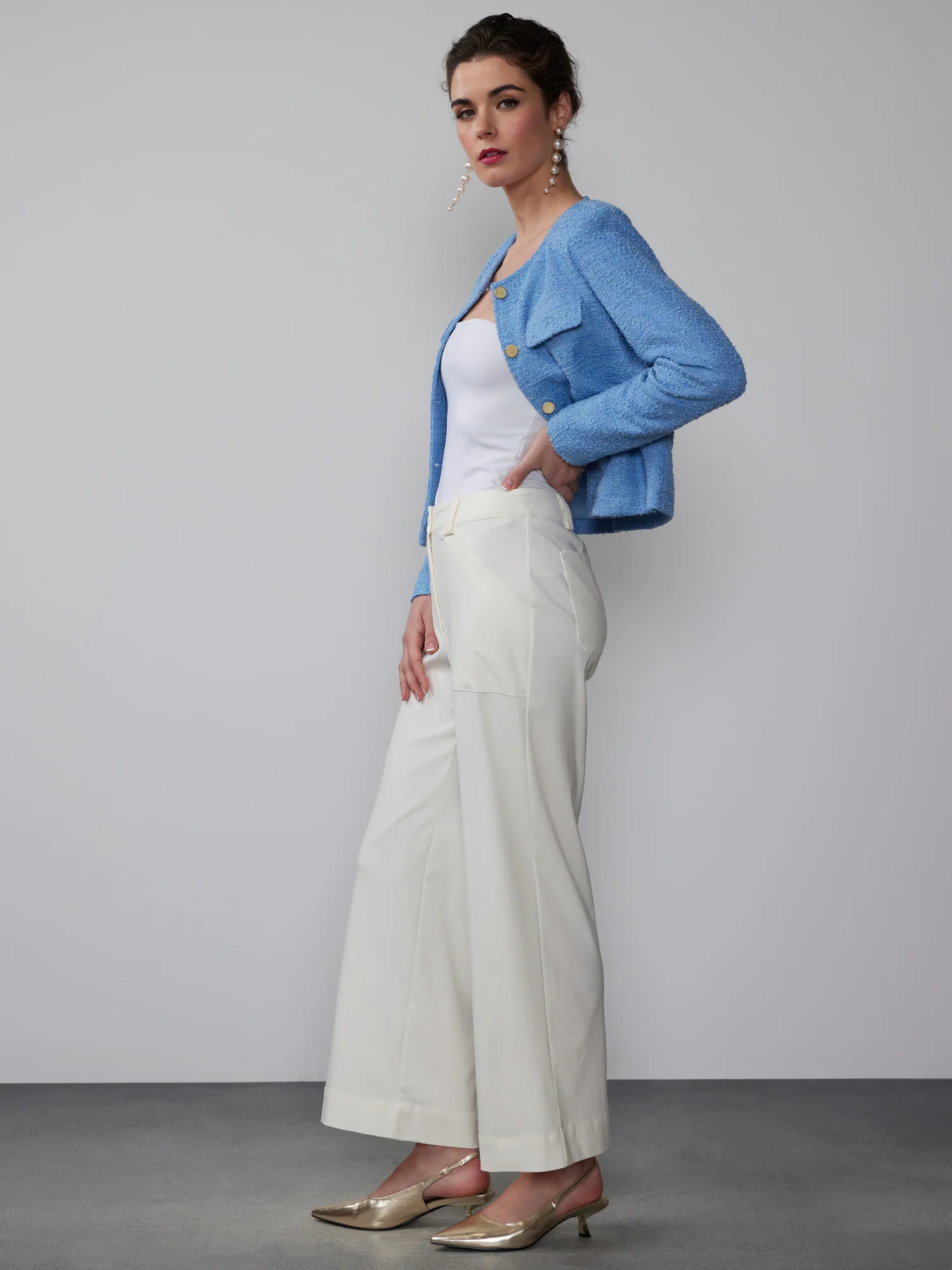 Petite Wide Leg Ankle Pant - Image 2