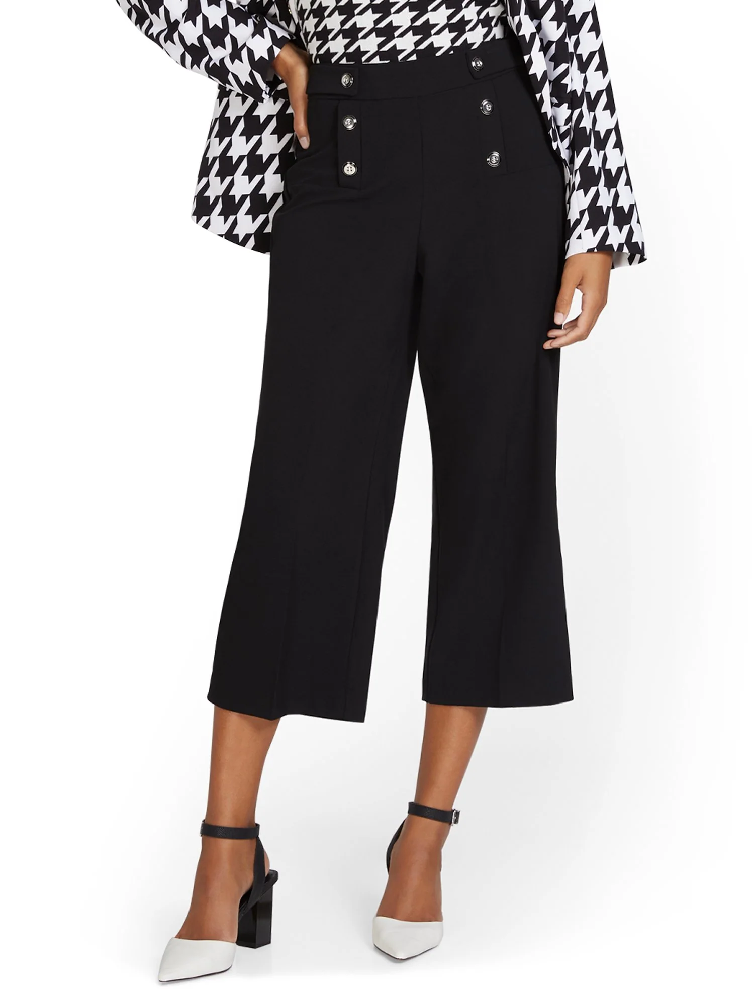 Wide-Leg Capri Pant - Essential Stretch - 7th Avenue - Image 2
