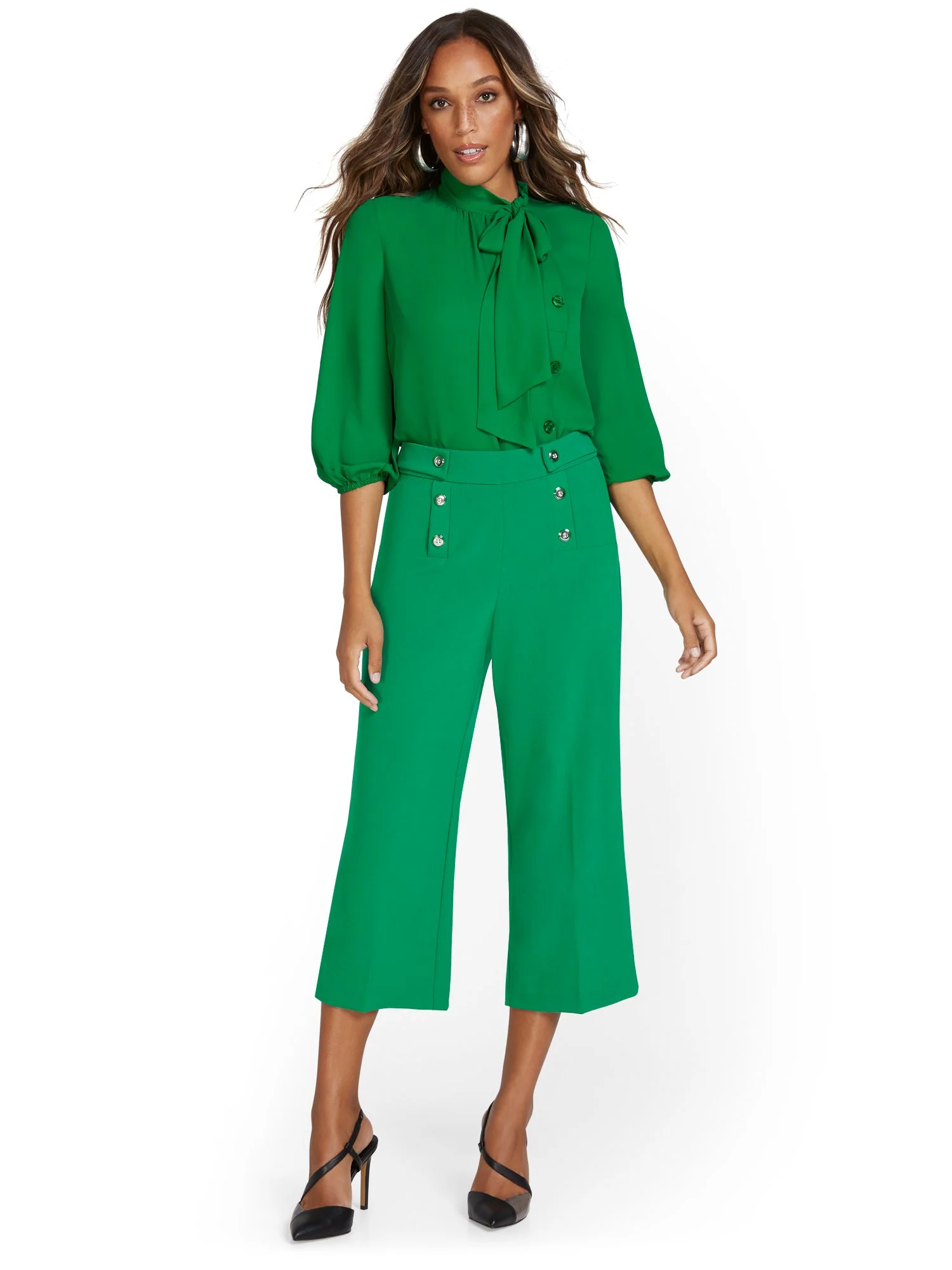 Wide-Leg Capri Pant - Essential Stretch - 7th Avenue - Image 8