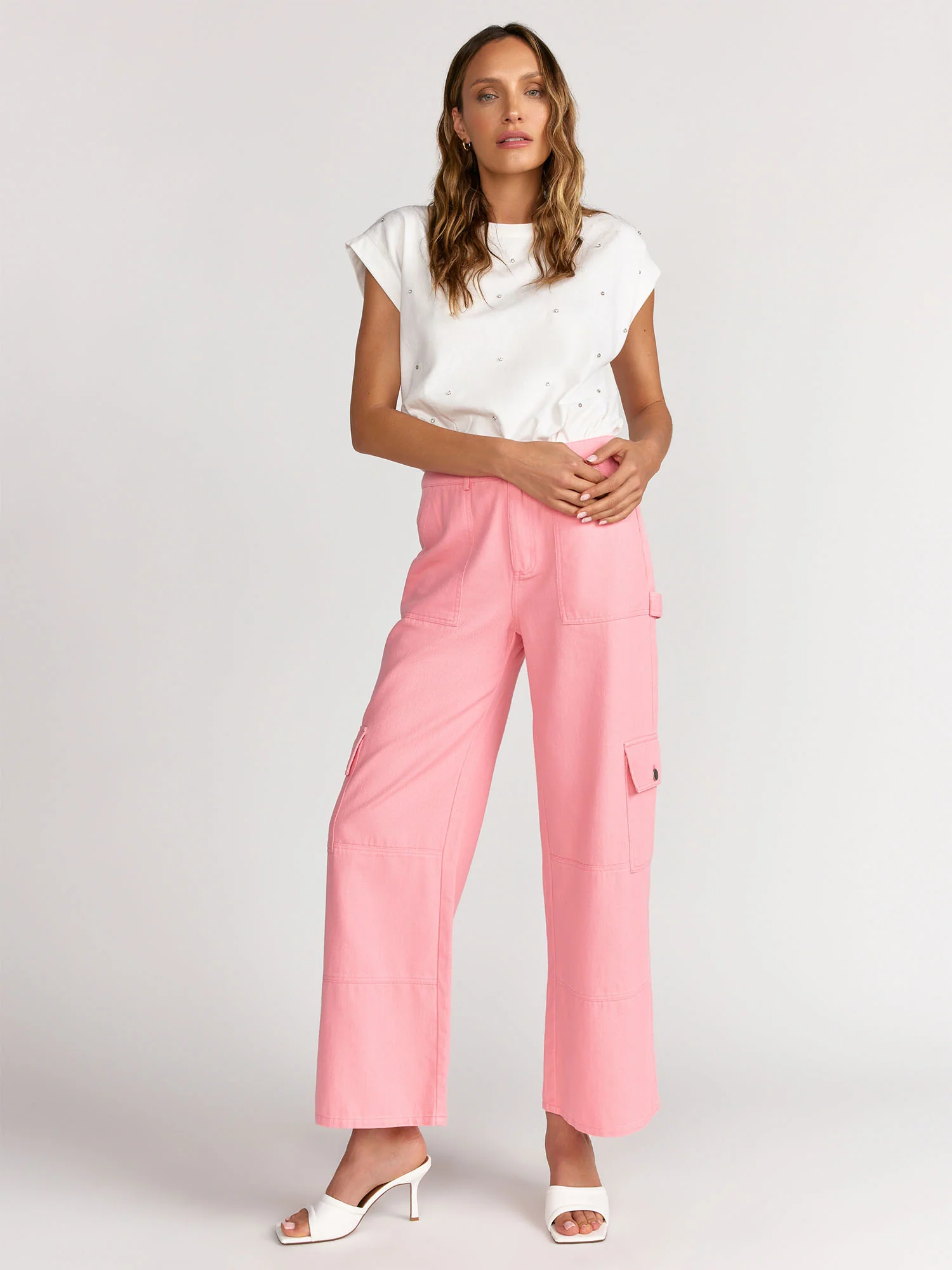 Blue Blush Wide Leg High Rise Cargo Pant - Brands We Love - Image 2