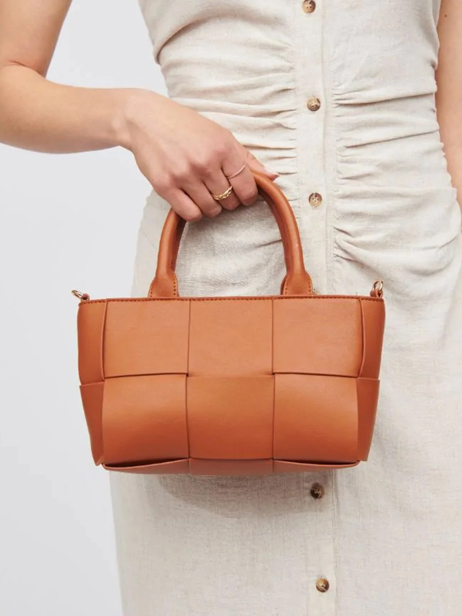 Urban Expressions Wide Woven Top-Handle Bag - Brands We Love