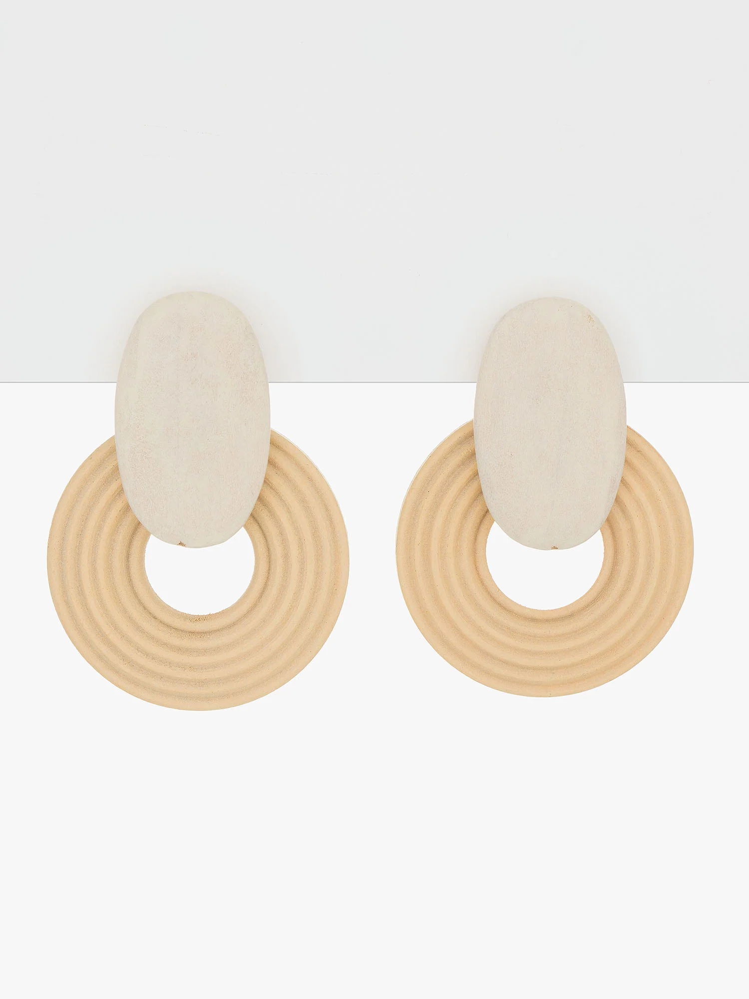 Wood Statement Earrings - Image 2