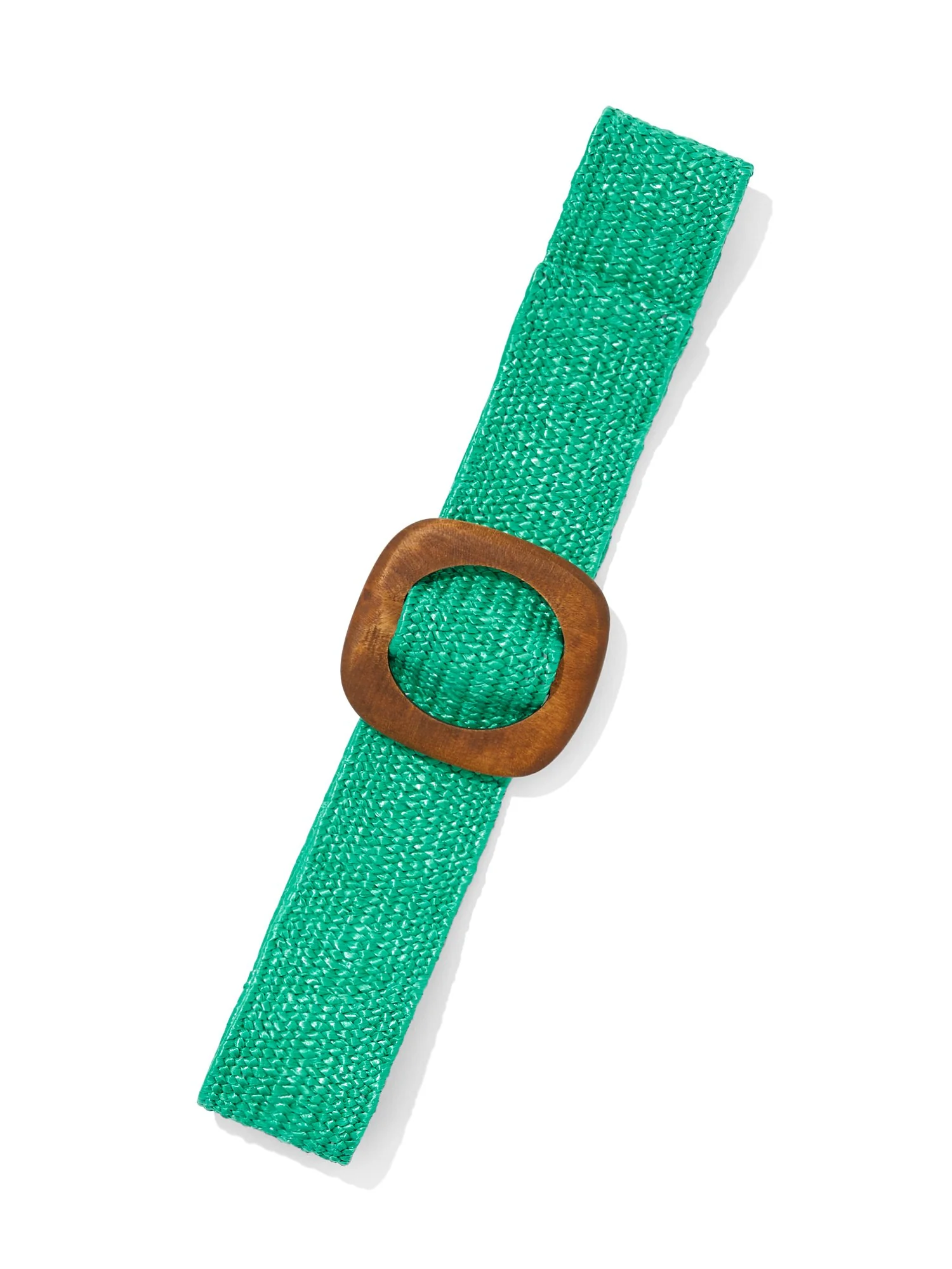 Wooden-Buckle Raffia Belt - Image 8