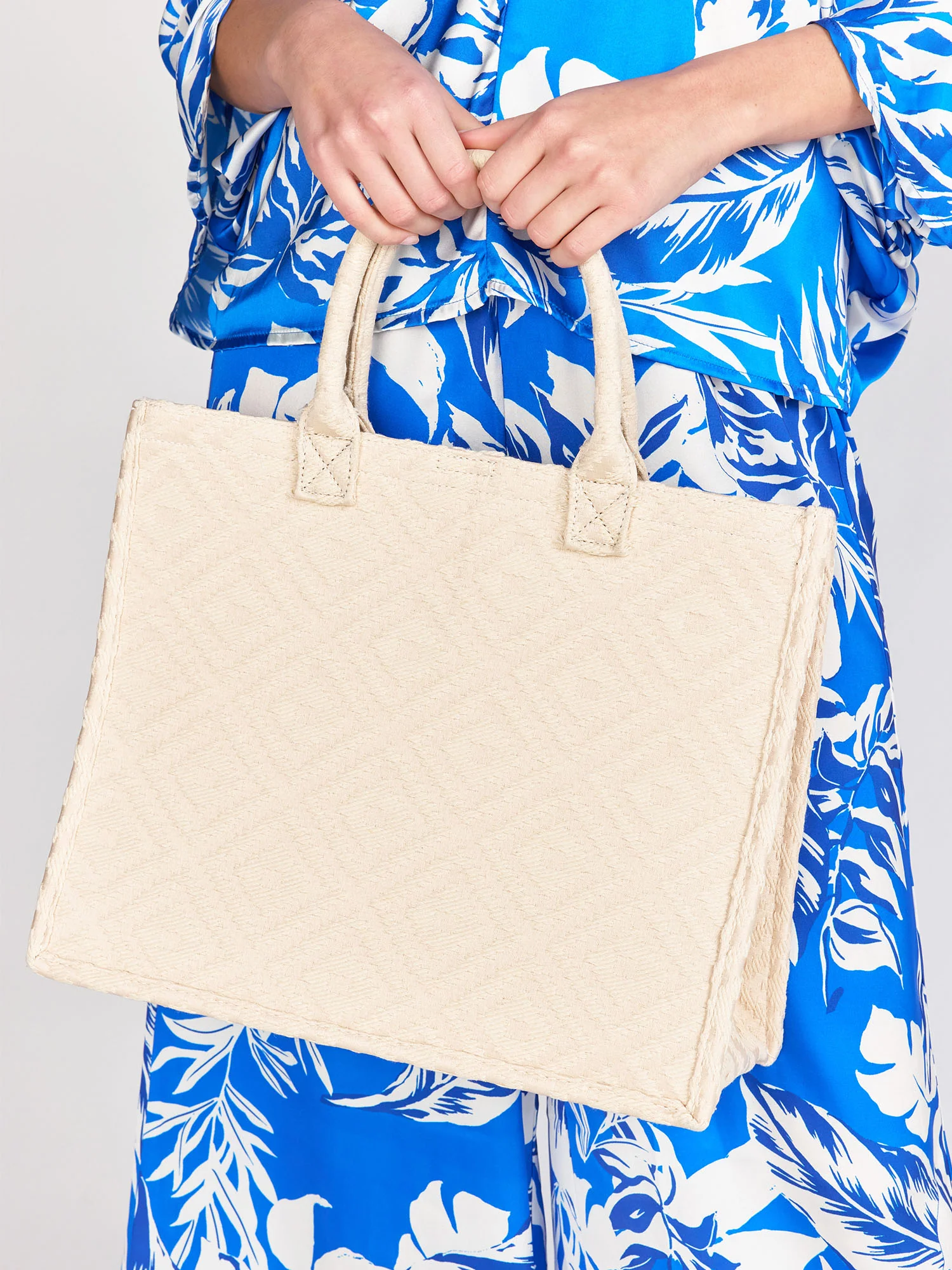 Woven Aztec Canvas Book Tote - Image 2