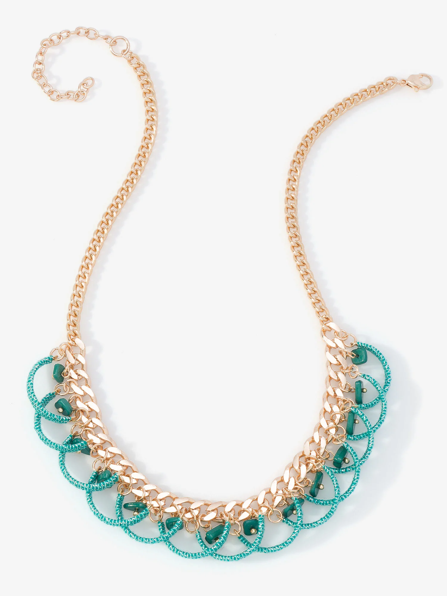 Woven Beaded Chain Necklace