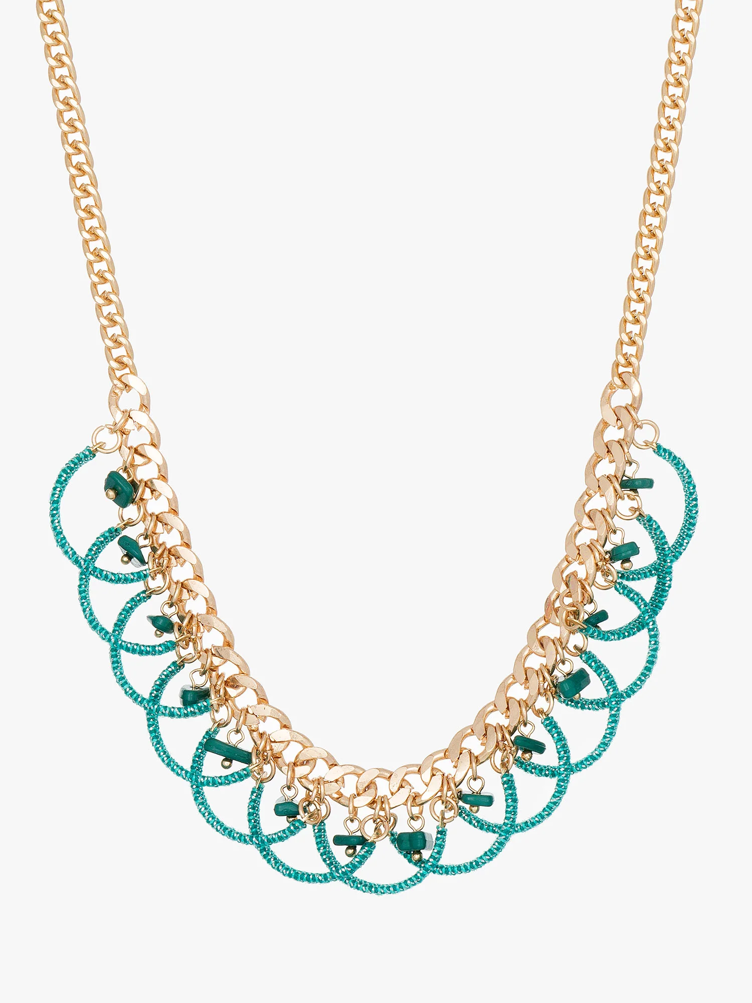 Woven Beaded Chain Necklace - Image 2