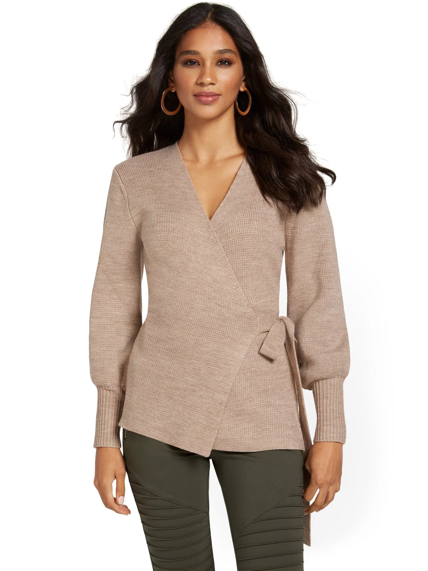 Wrap Tie-Front Sweater - Image 5
