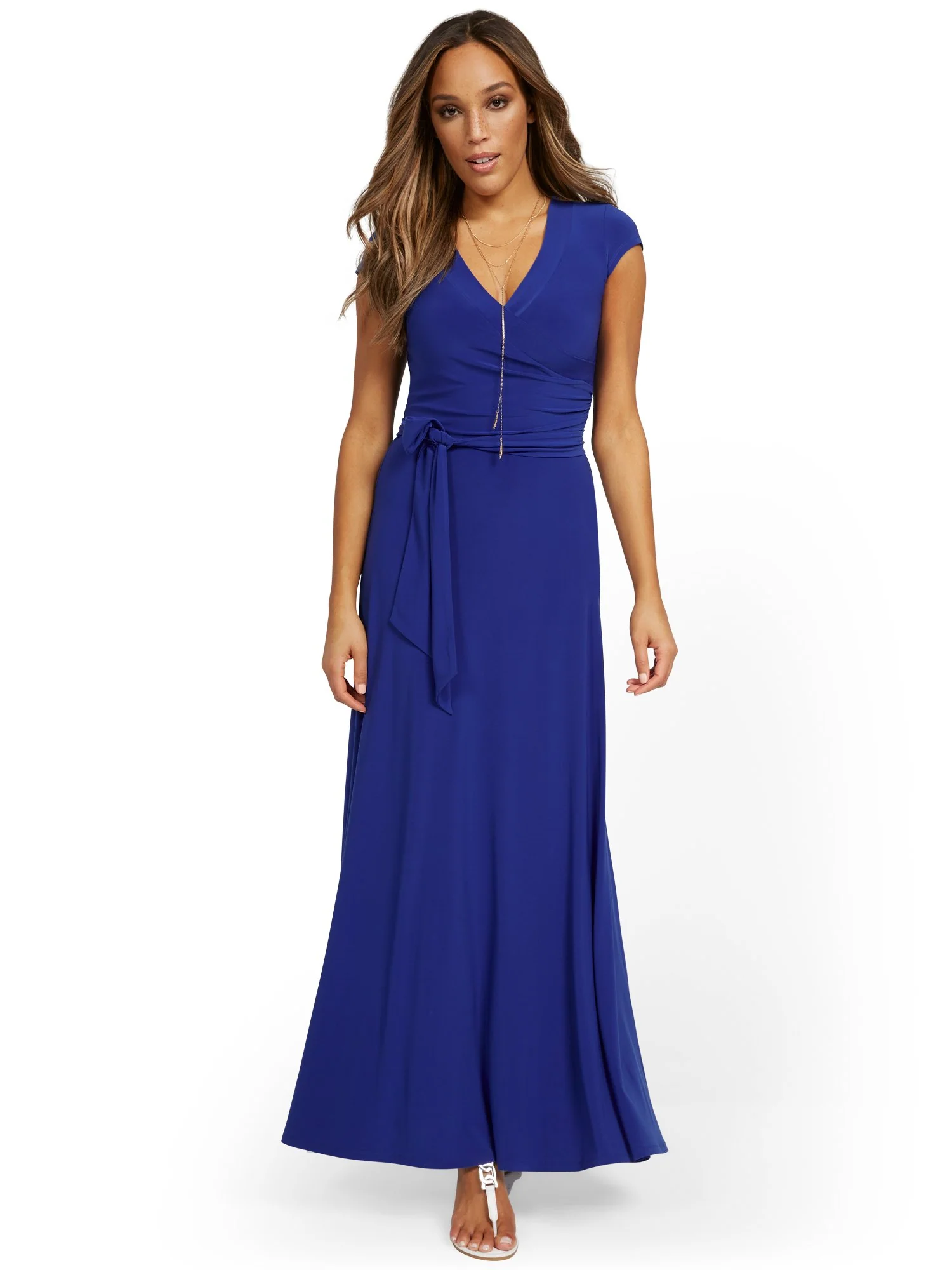 Wrap V-Neck Maxi Dress - Image 11