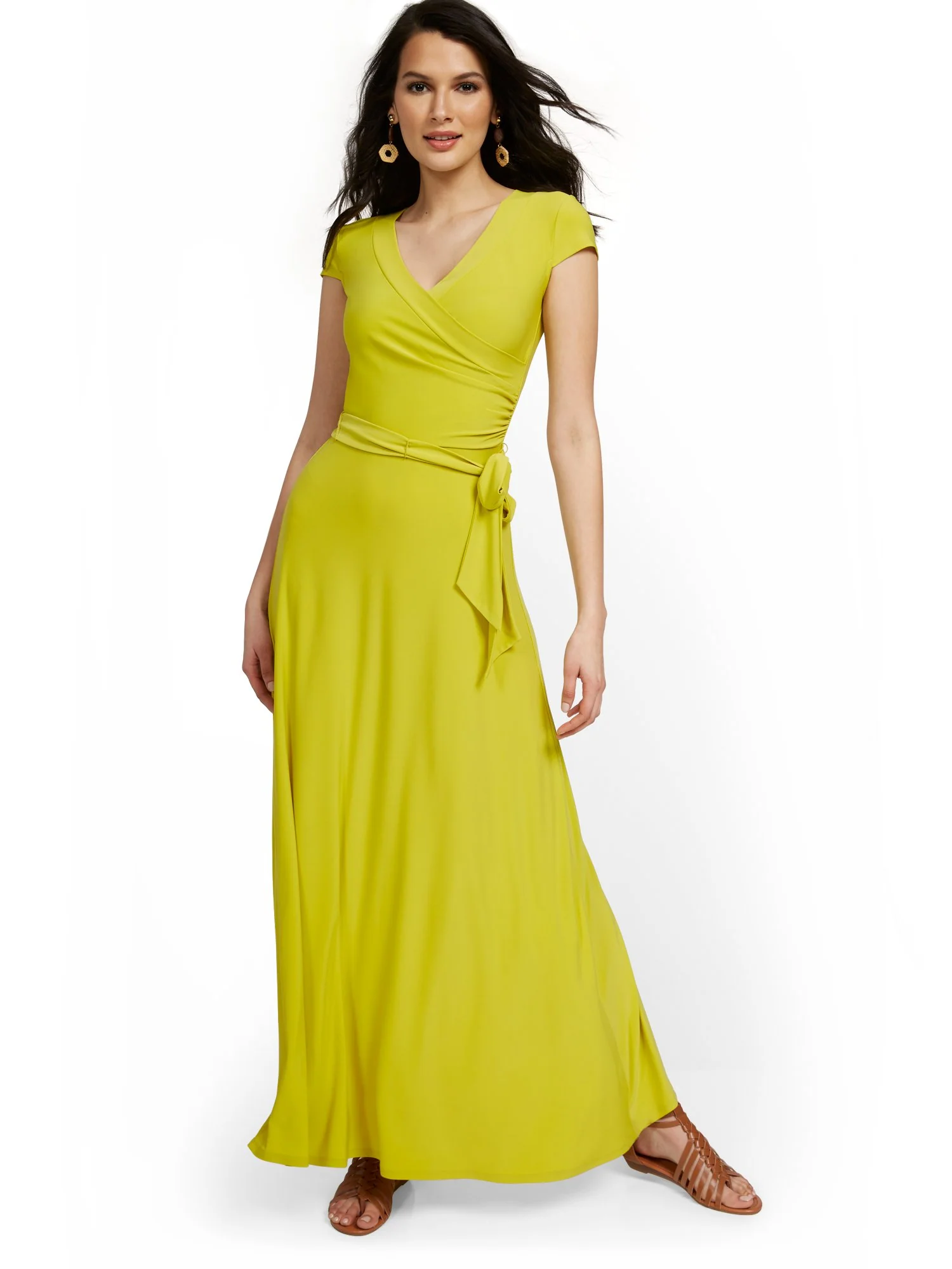 Wrap V-Neck Maxi Dress - Image 15