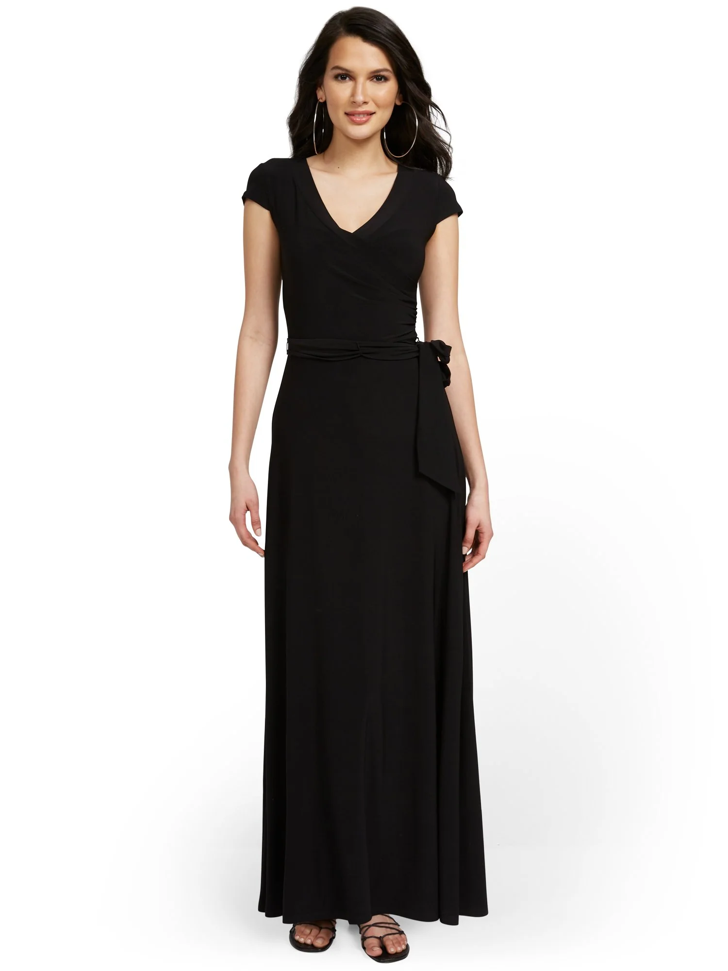 Wrap V-Neck Maxi Dress - Image 2