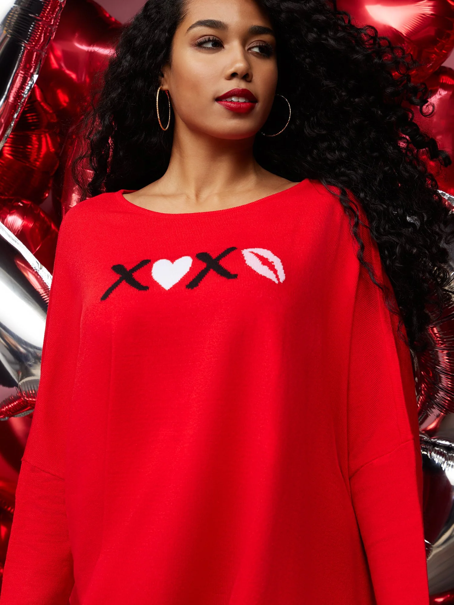 XOXO-Print Poncho - Image 5