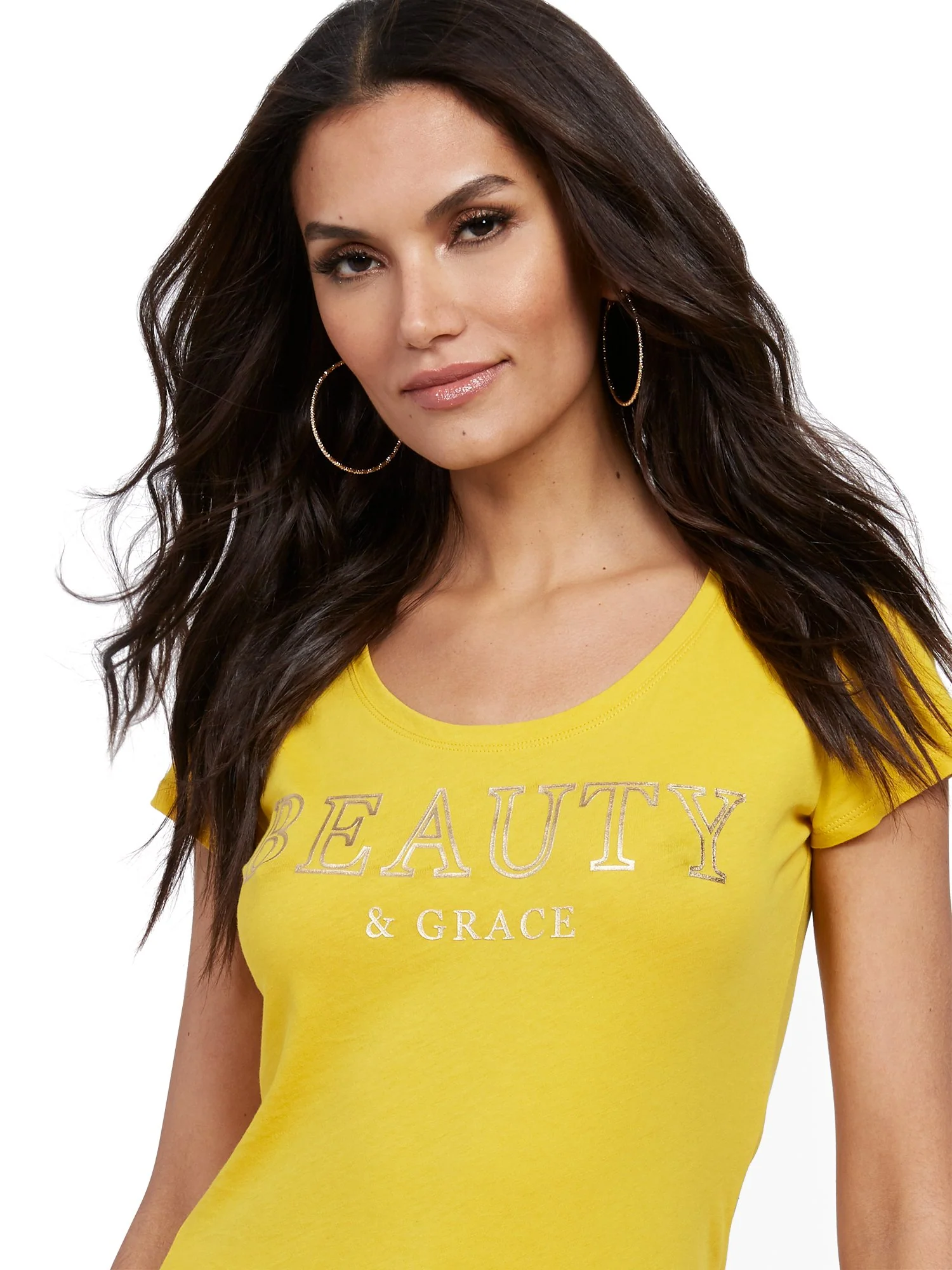 Yellow 'Beauty & Grace' Tee - Image 2