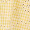 Yellow Embroidered Puff-Sleeve Gingham Dress - Image 4