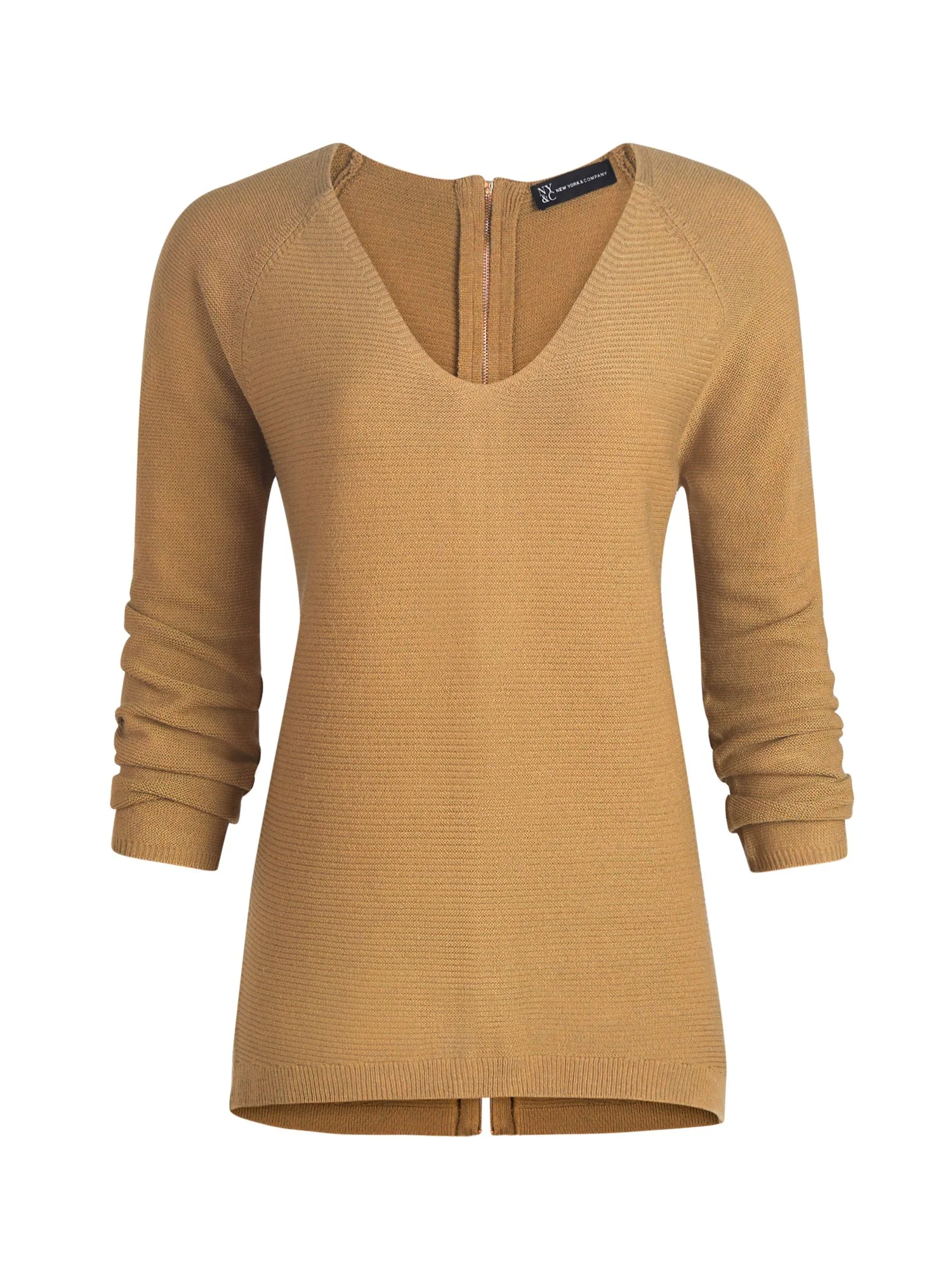Zip-Back V-Neck Sweater - Image 2