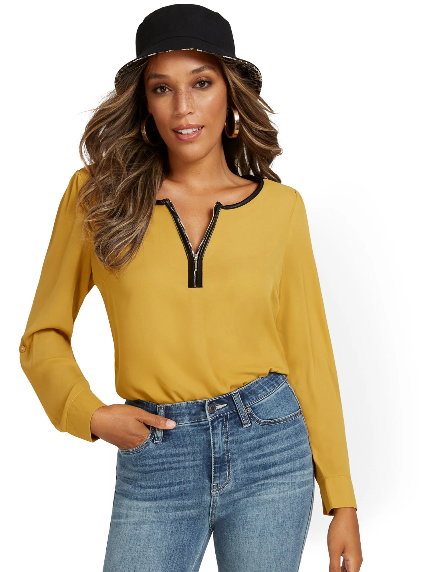Zip-Front Blouse - Image 12