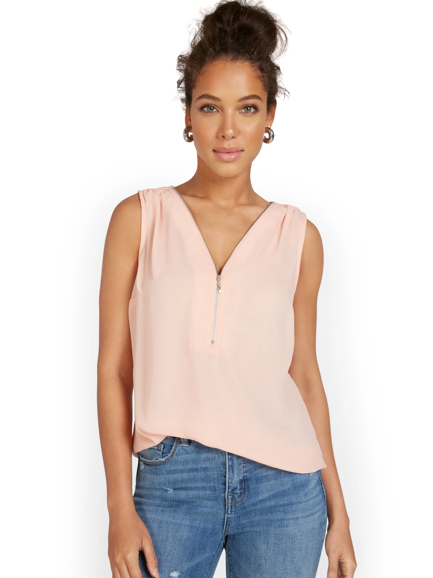 Zip-Front Blouse - Image 9
