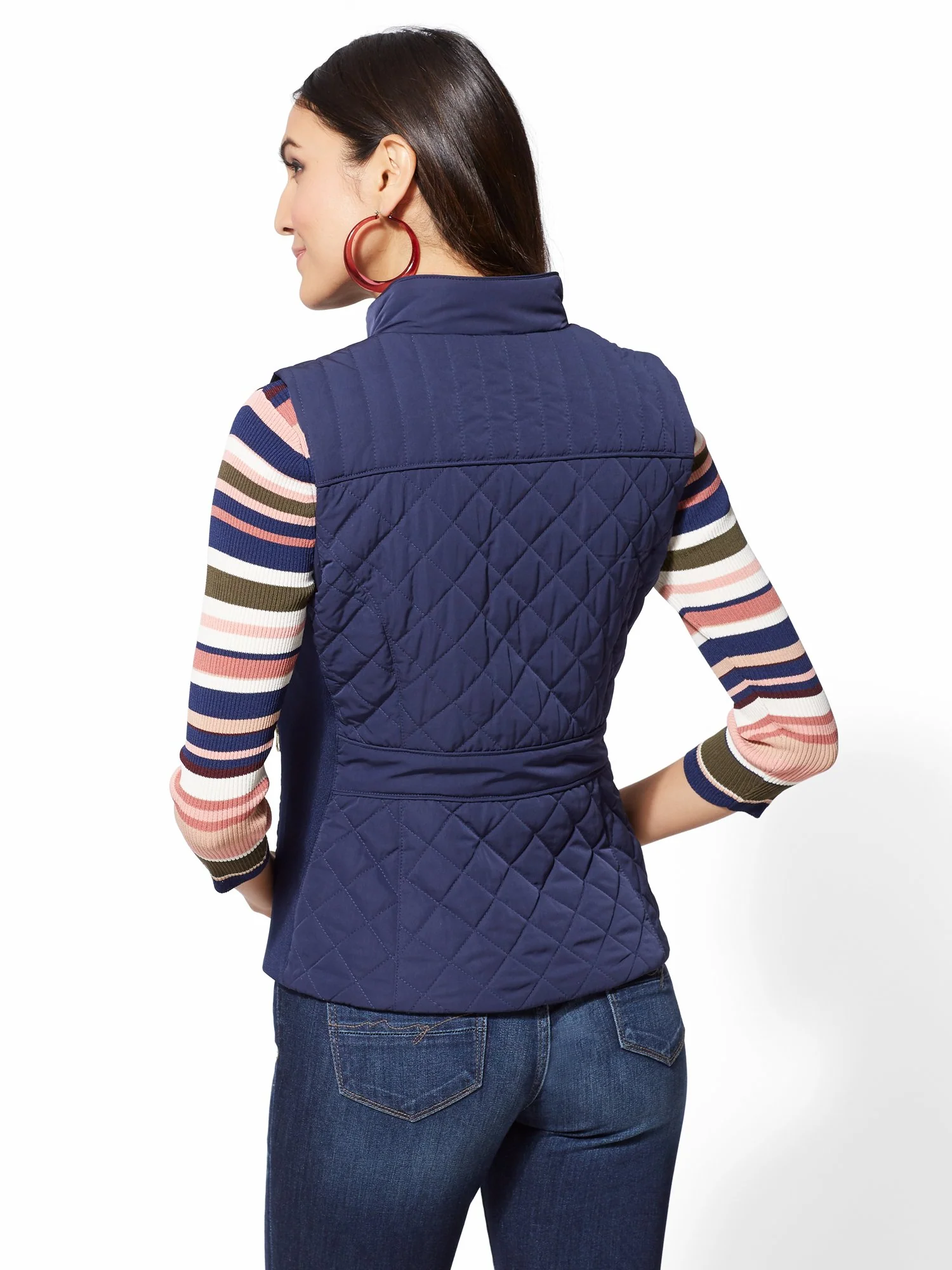 Zip-Front Quilted Vest - Image 12