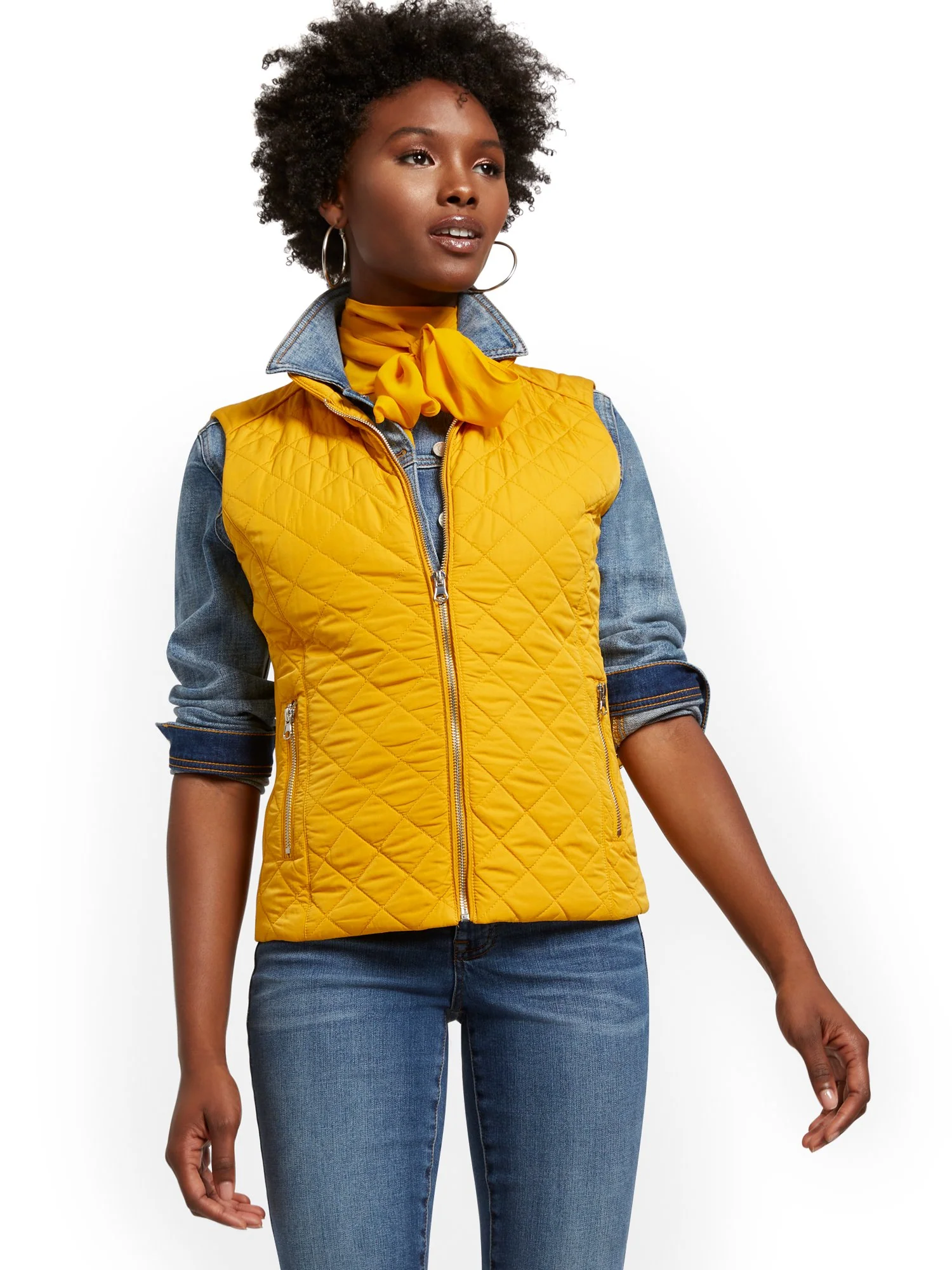 Zip-Front Quilted Vest - Image 25